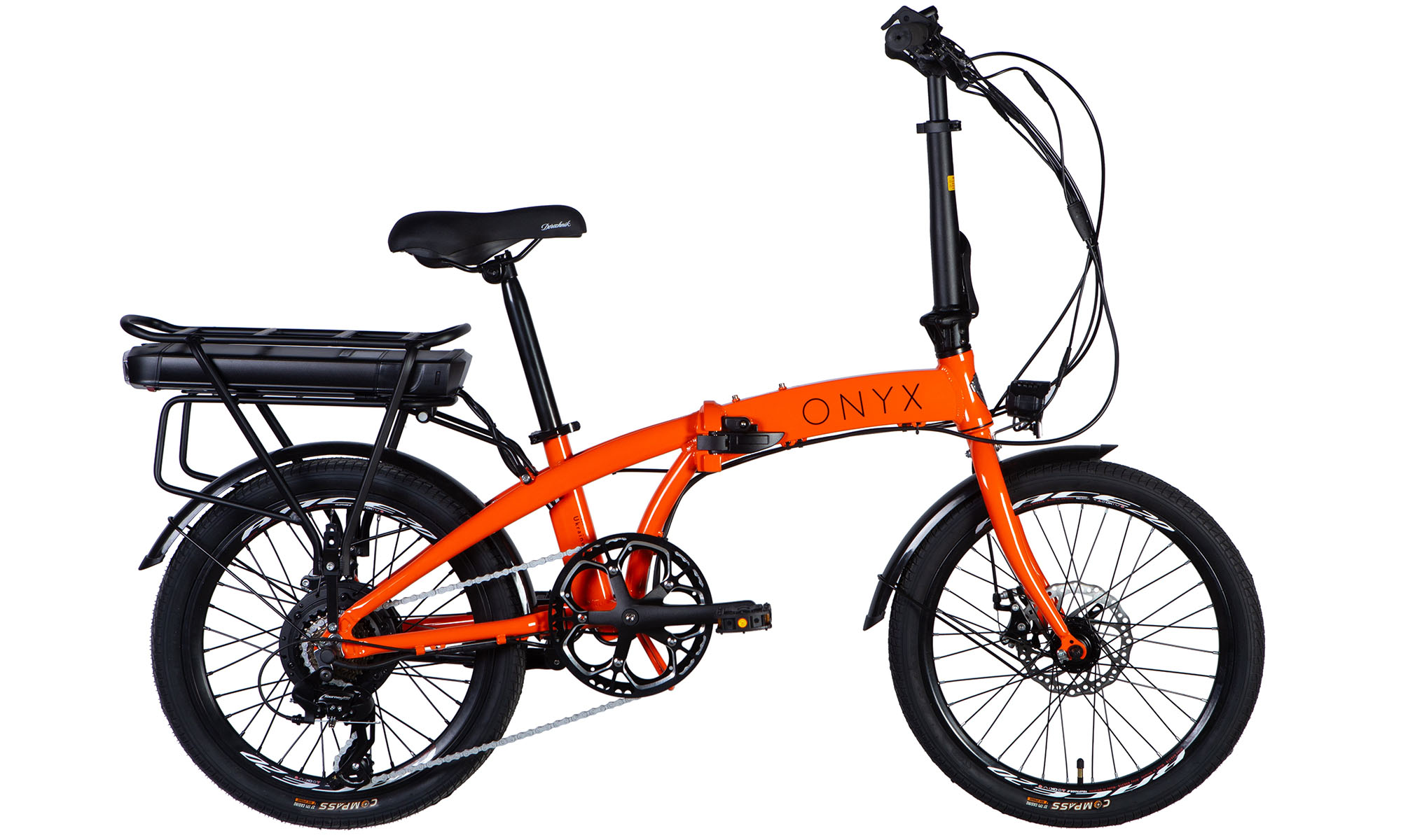 Велосипед с электроприводом Dorozhnik eONYX DD FR 20", размер XS, рама-11", 36B, 12.5А*ч, 500Вт, год 2025, оранжевый Велосипед с электроприводом Dorozhnik eONYX DD FR 20", размер XS, рама-11", 36B, 12.5А*ч, 500Вт, год 2025, оранжевый