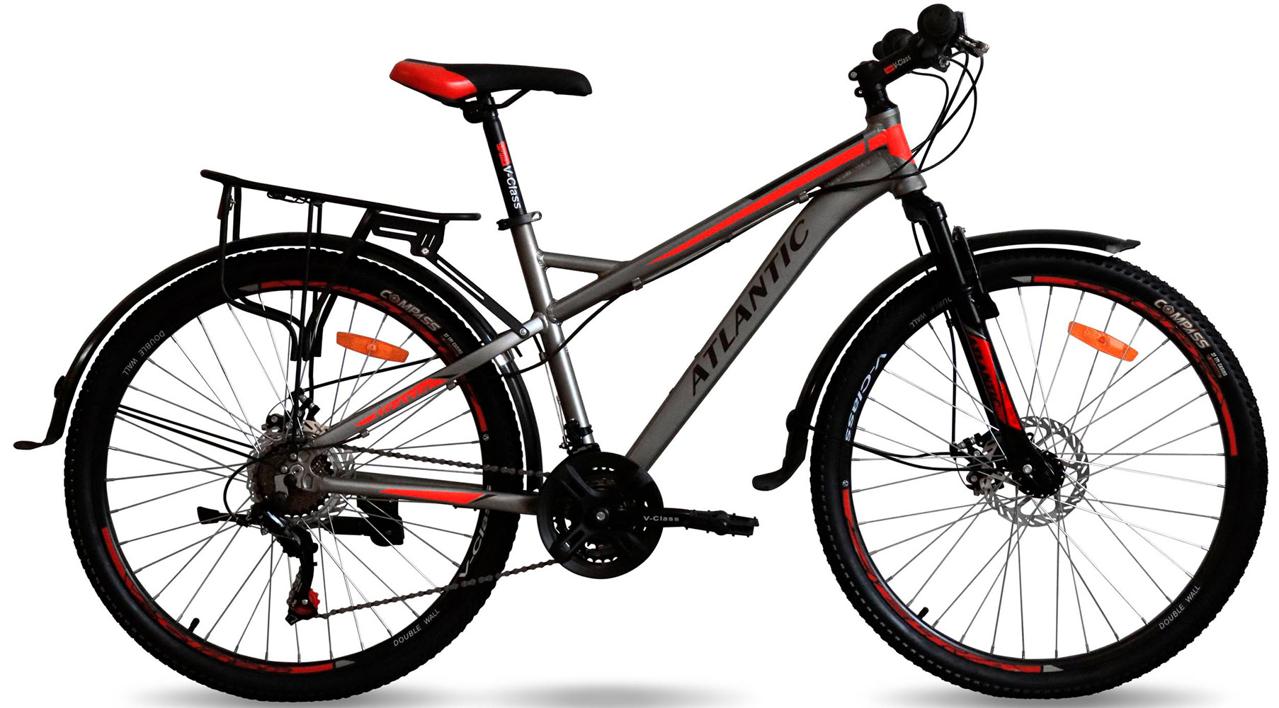 Фотография Велосипед Atlantic Proton NX 27,5" размер M рама 17" 2022 Серо-красный