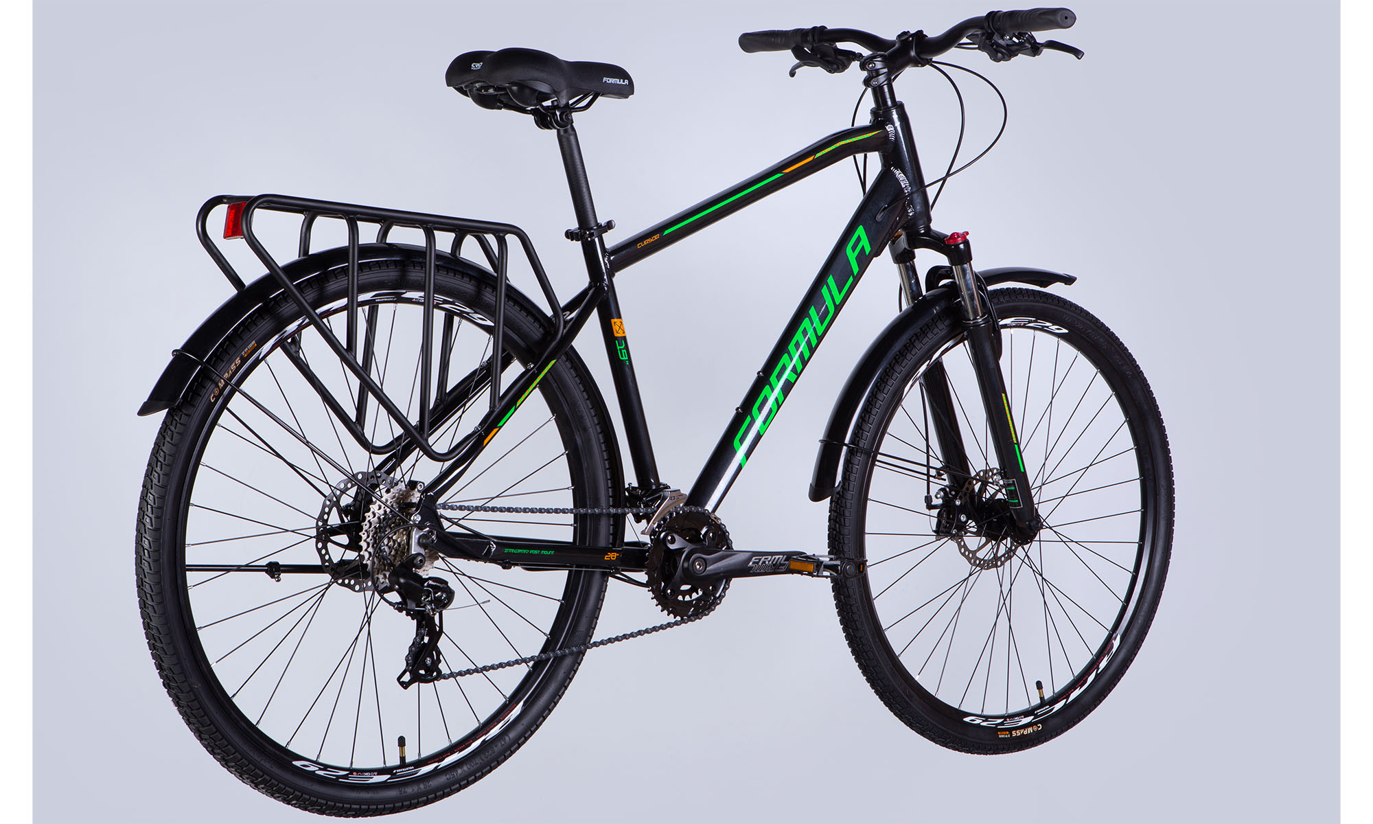 Велосипед Formula CURSOR MAN DD CS 28", розмір XL, рама 21", 2025, чорно-зелений 6