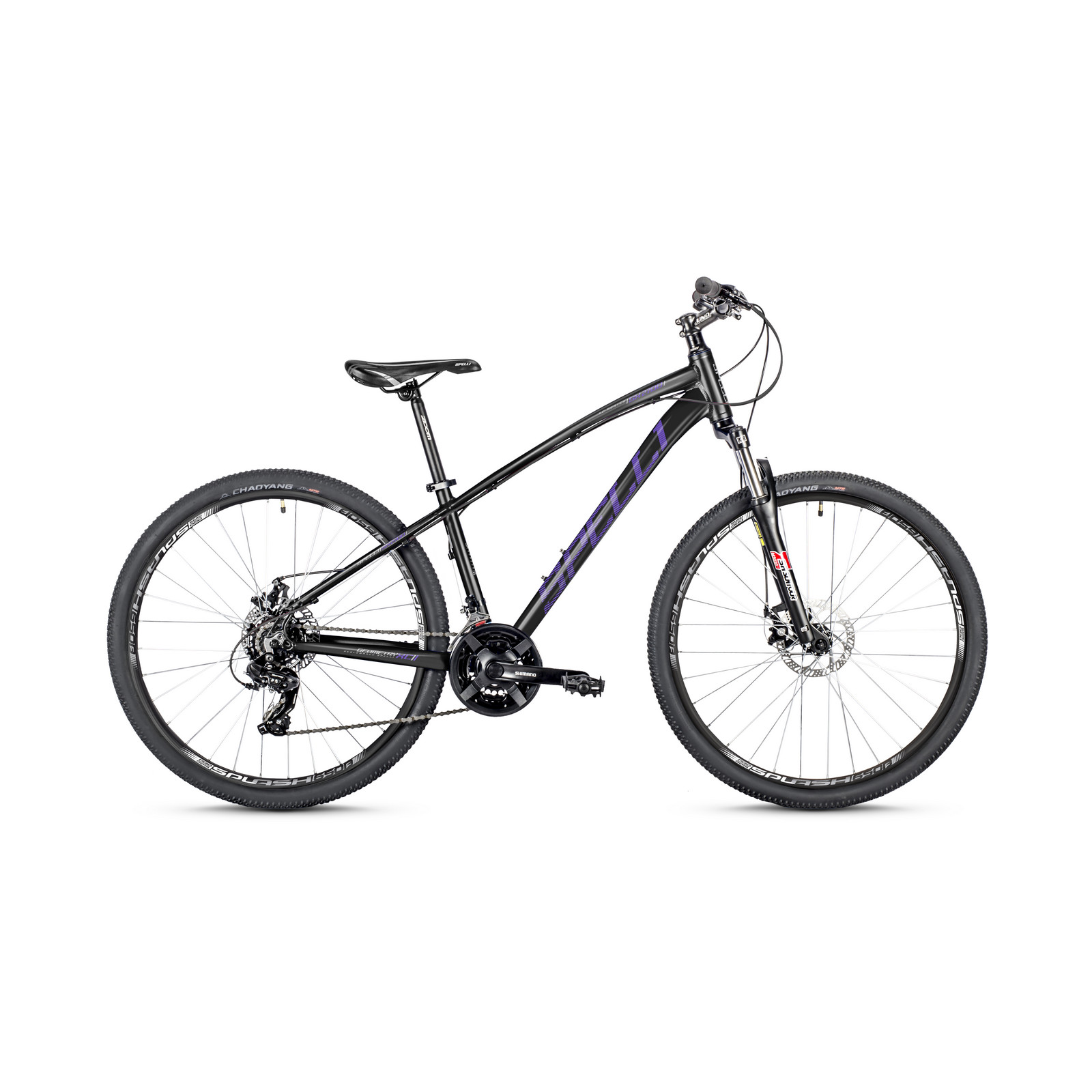 Фотография Велосипед Spelli SX-2700 27.5" 650B размер L рама 19" (2023), Фиолетово-серый