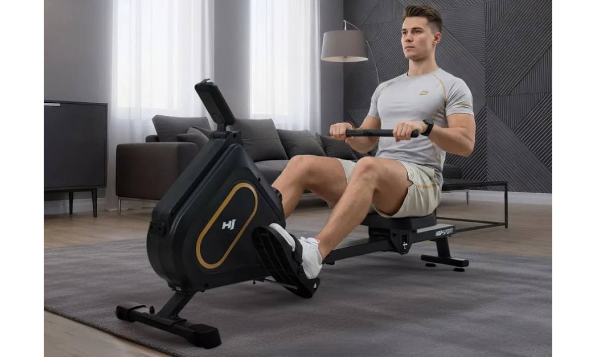Гребной тренажер Hop-Sport HS-085R Bazel магнитный черно-желтый 5 Гребной тренажер Hop-Sport HS-085R Bazel магнитный черно-желтый 5