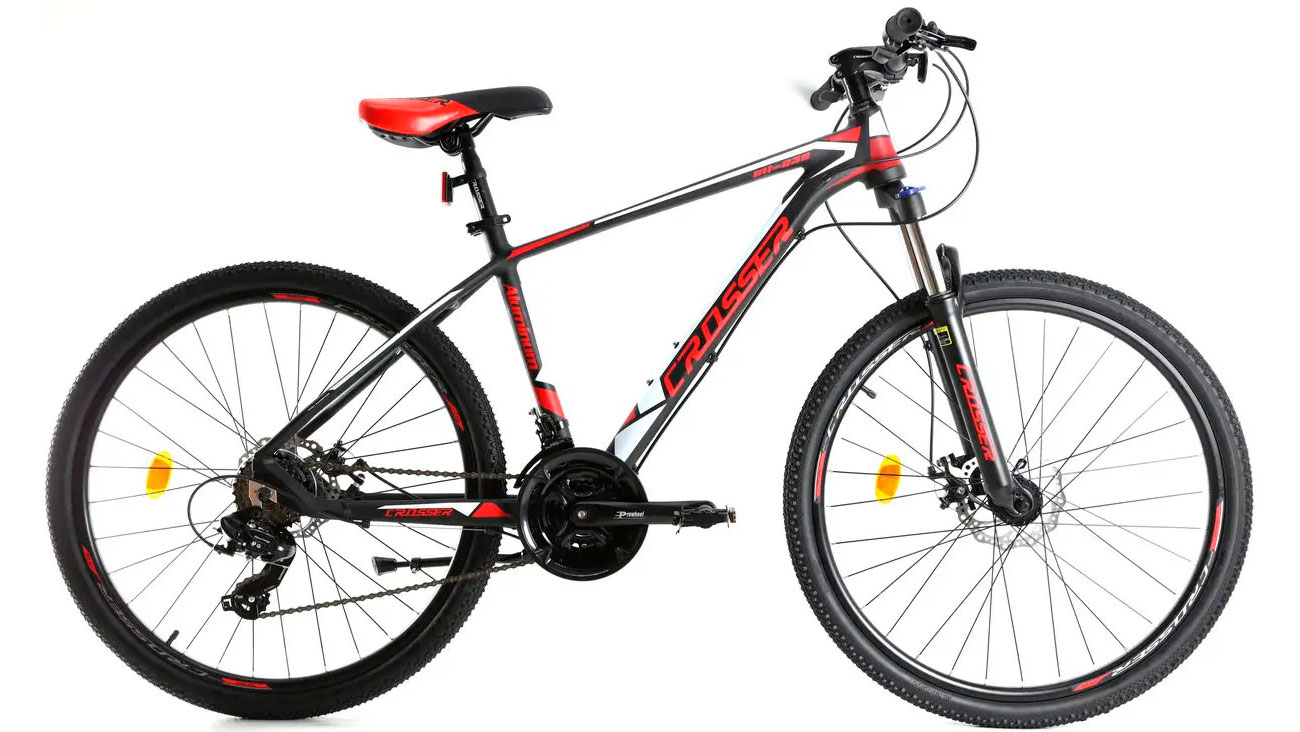Фотография Велосипед Crosser MT-036-21S 29" размер М рама 17 2022 Черно-красный