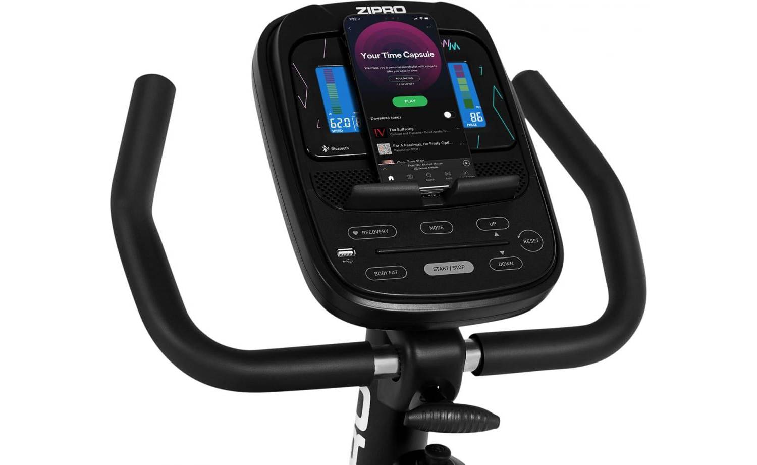 Велотренажер электромагнитный Zipro Iconsole+ Glow WM черный 6 Велотренажер электромагнитный Zipro Iconsole+ Glow WM черный 6