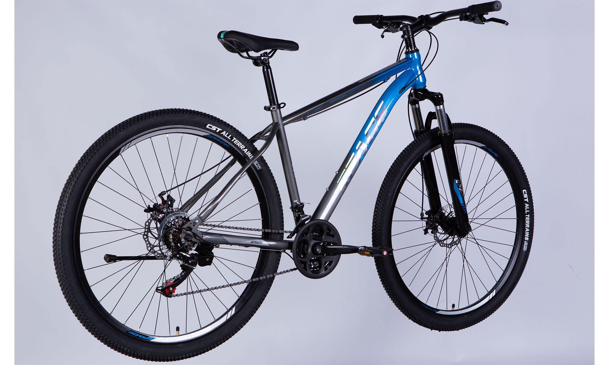 Велосипед SPACE MARS DD FR 29", розмір M, рама-18", рік 2026, синьо-сірий 4