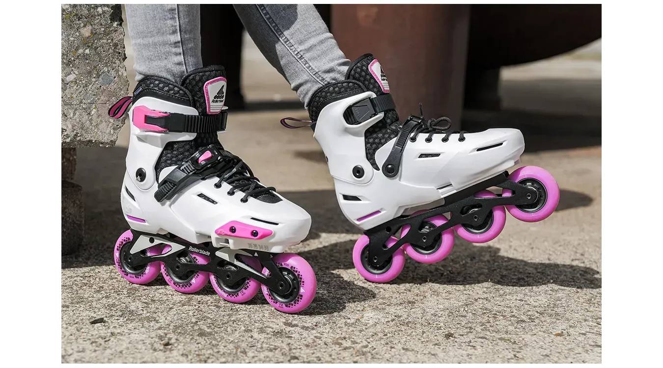 Фотография Ролики Rollerblade Apex G 2023 white-pink 29-32 7
