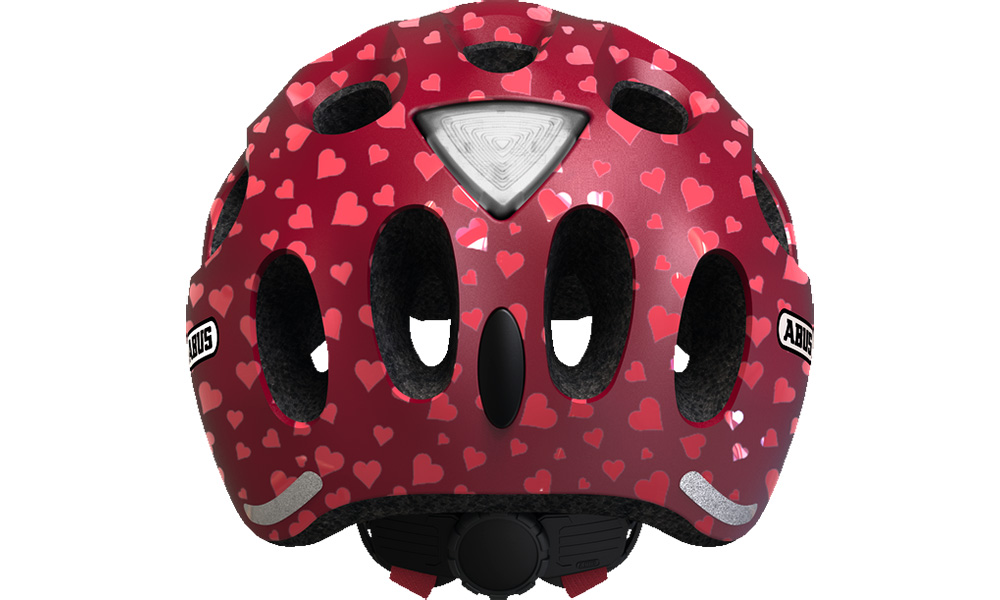 Шолом дитячий ABUS YOUN-I Cherry Heart розмір S (48-54 см) Бордовий із сердечками 2 Шолом дитячий ABUS YOUN-I Cherry Heart розмір S (48-54 см) Бордовий із сердечками 2