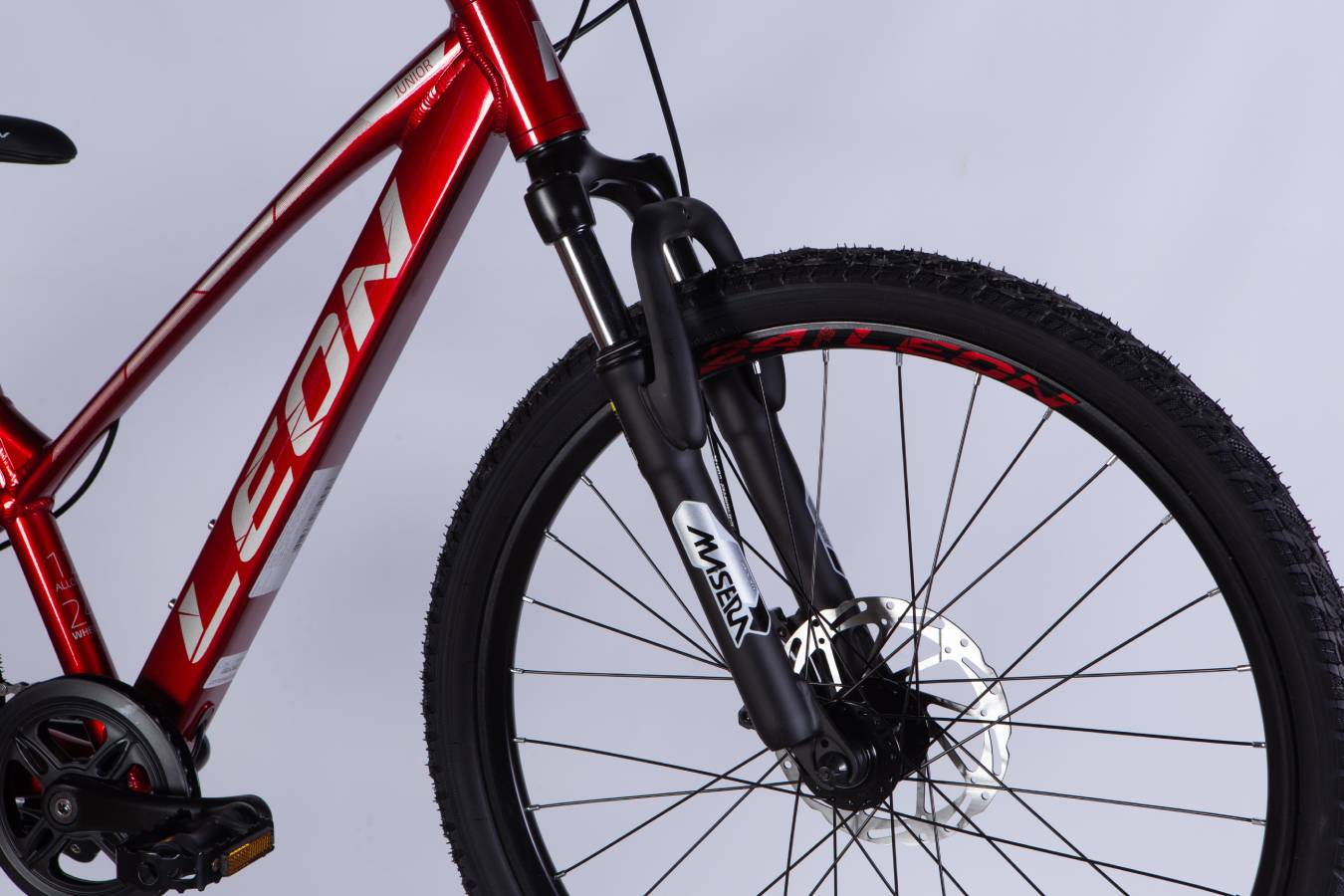 Велосипед Leon JUNIOR DD CS 24", размер XXS, рама 12", 2025, красный 4
