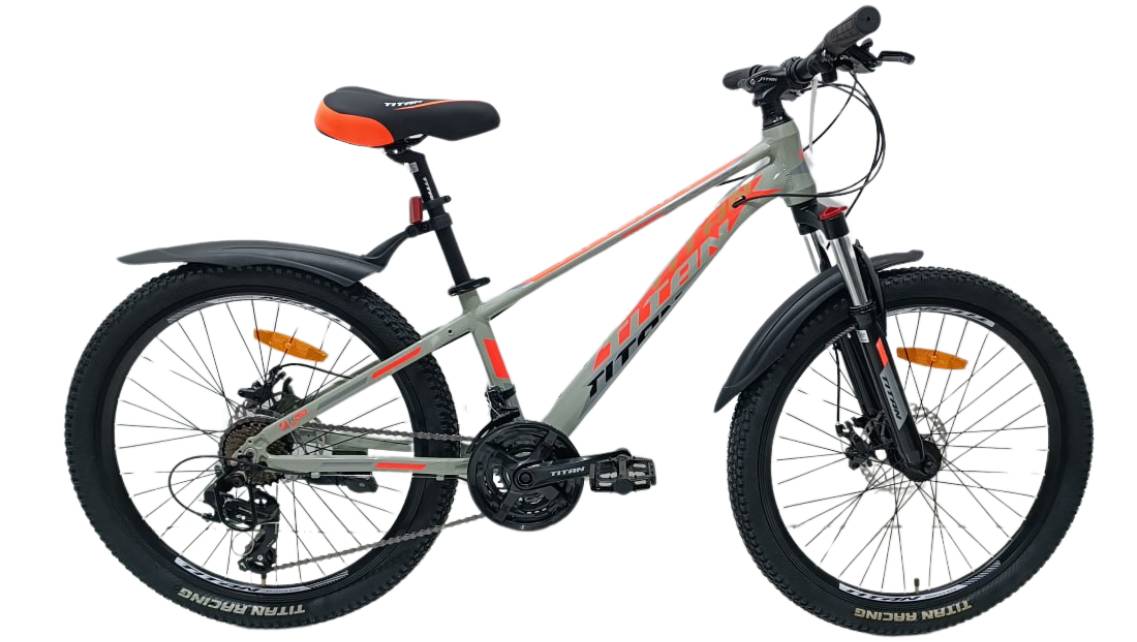 Фотографія Велосипед Titan Arena 24", размер XXS рама 12" (2024), Серо-оранжевый