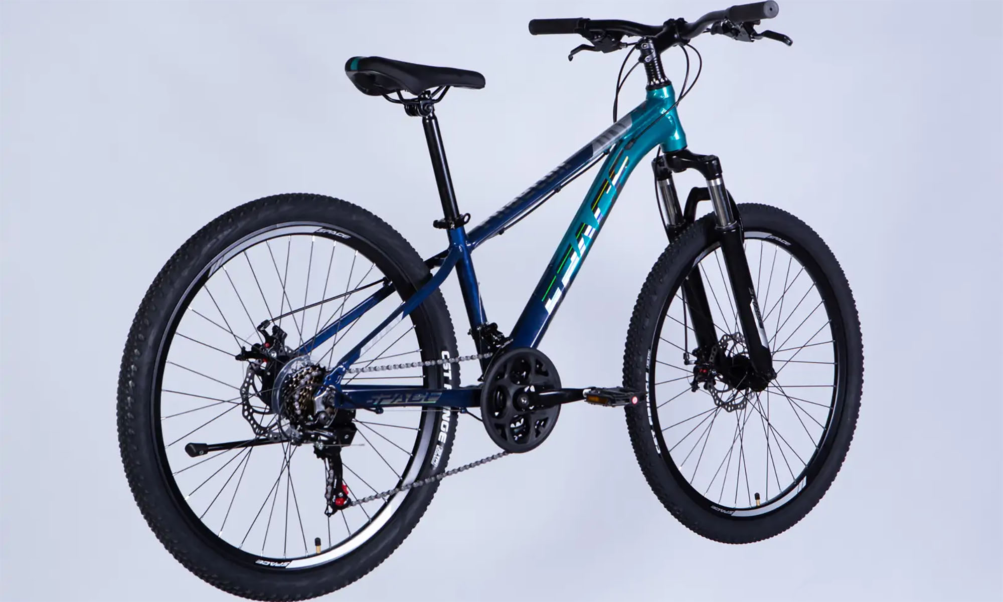 Велосипед SPACE PHAETON DD FR, 26", розмір XS, рама-13", рік 2026, синьо-бірюзовий 2