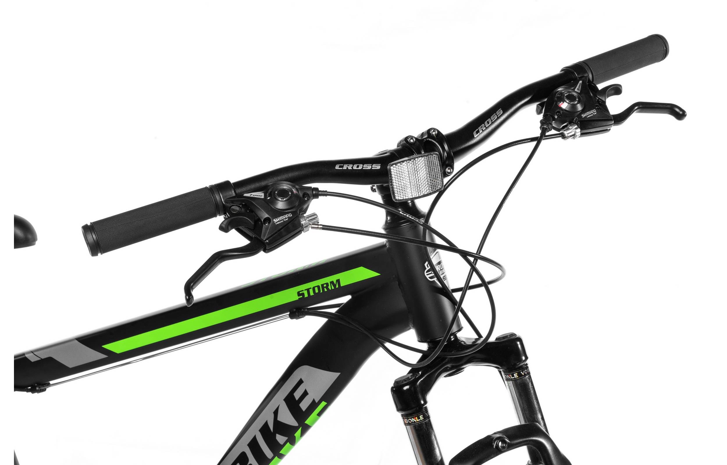 Фотографія Велосипед CrossBike Storm 27,5" розмір М рама 17 2022 Чорно-зелений 4
