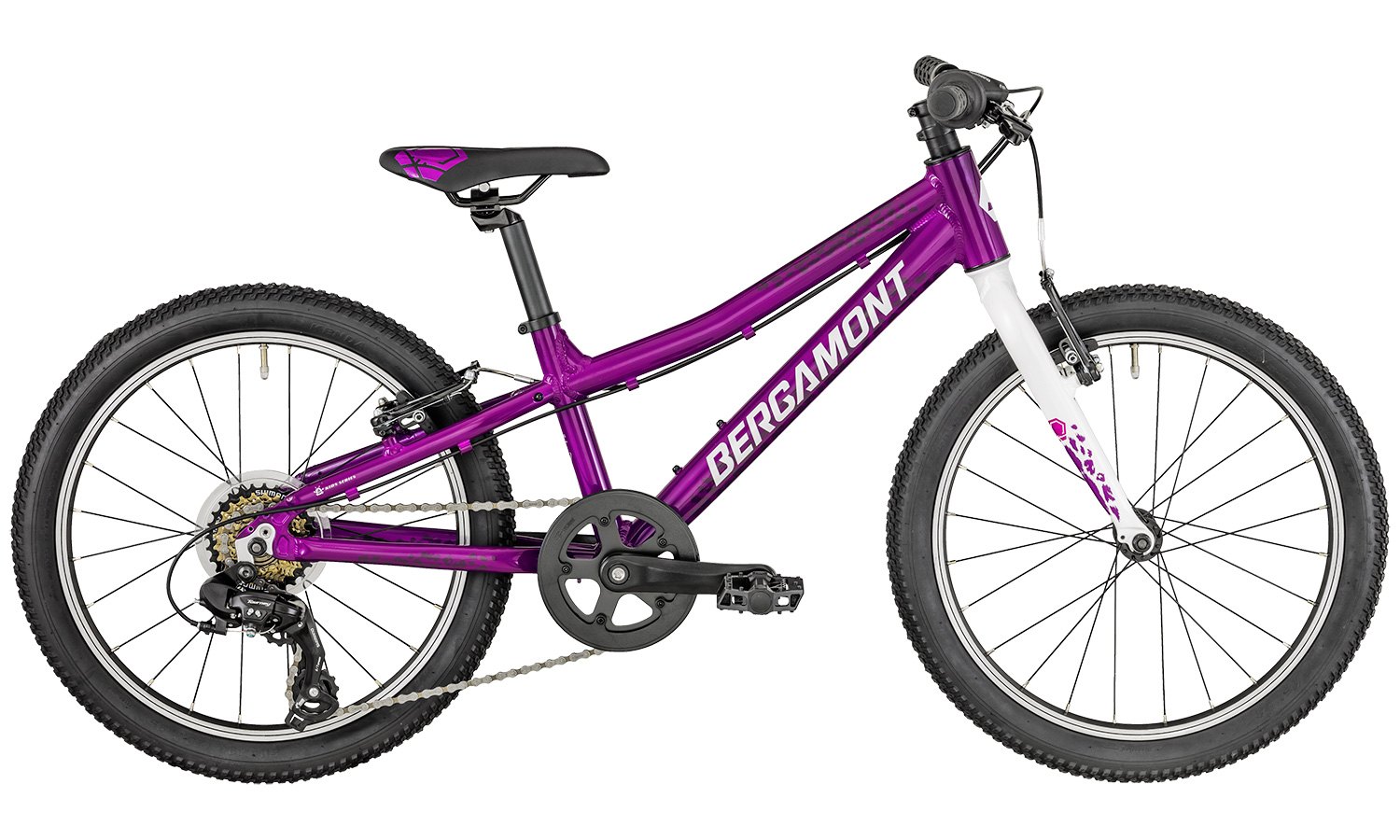 Фотография Велосипед 20" Bergamont Bergamonster Girl (2019) 2019 Фиолетово-белый