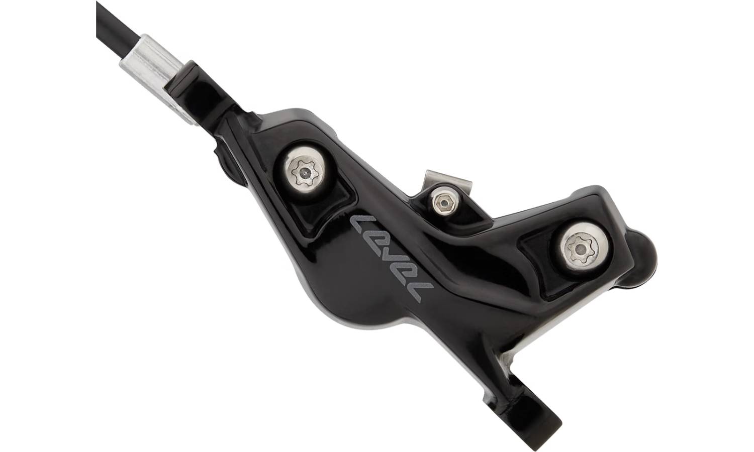 Гальмо дискове SRAM Level Silver Stealth 4 Piston - Aluminum Lever, Stainless Hardware, Reach Adj, Black Ano Front 950mm Hose 3