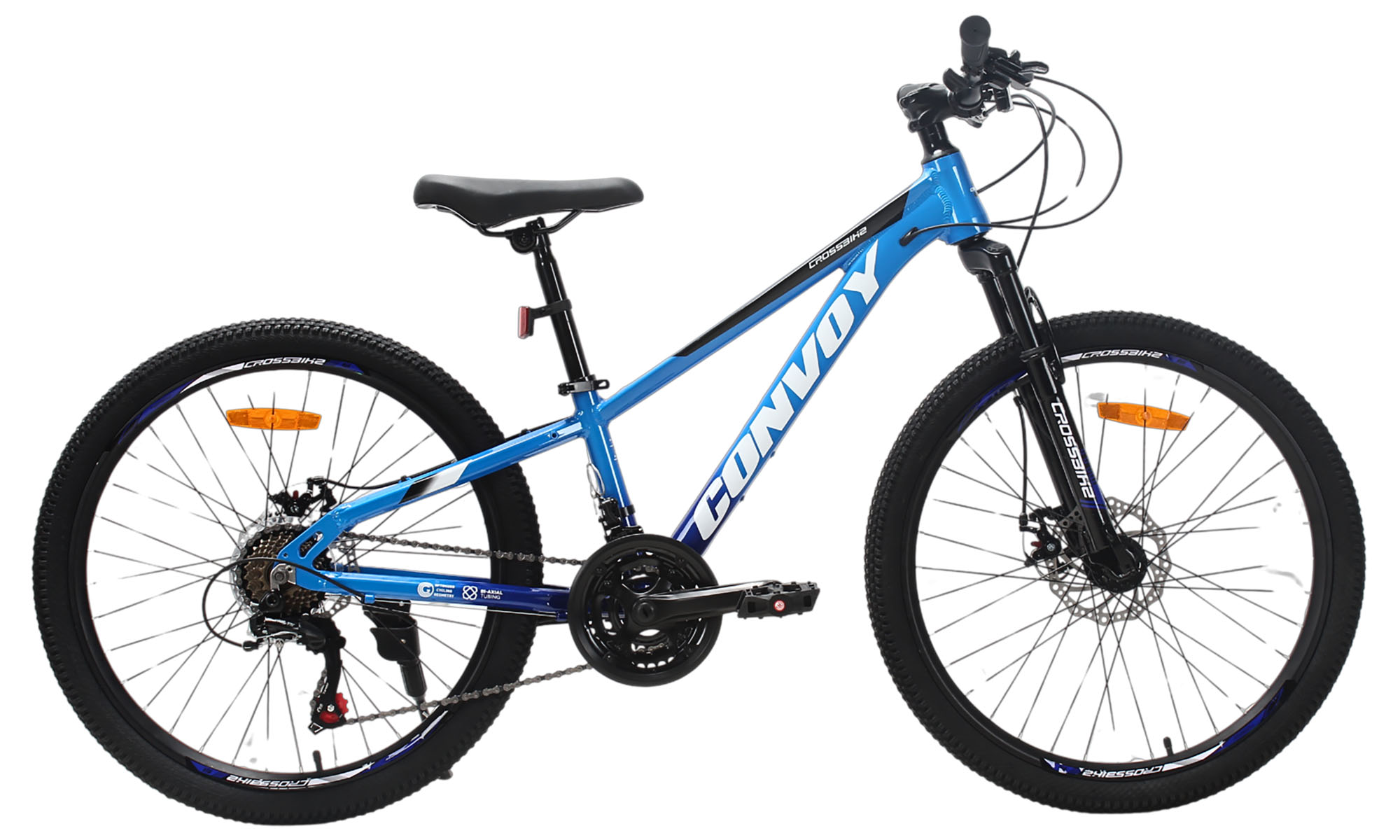 Велосипед CrossBike CONVOY 24", размер XXS, рама 11", год 2026, Синий-Чёрный 