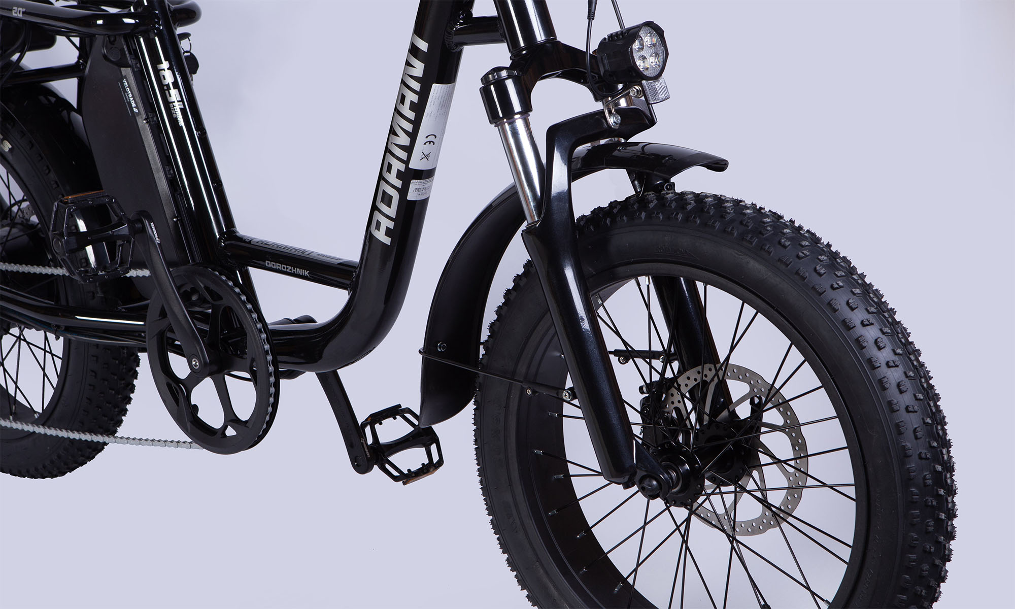 Велосипед с электроприводом Dorozhnik eADAMANT HDD 20", размер M, рама-18,5", 48B, 17.5А*ч, 750Вт, год 2025, черный 3