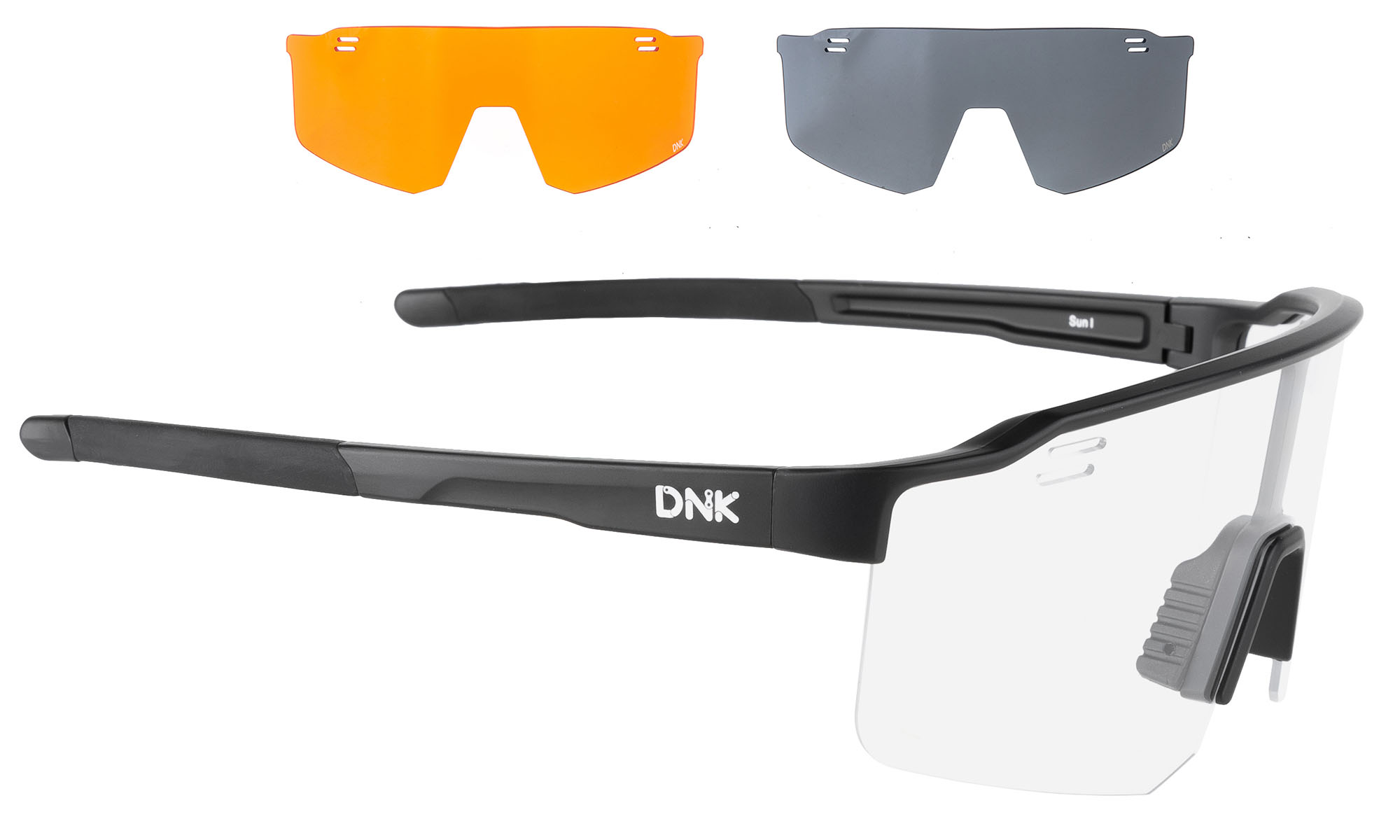 Окуляри DNK Sun I з лінзою димчастою кат 3 (17%), змінні лінзи: прозора кат 0 (100%), жовта кат 1 (80%) Окуляри DNK Sun I з лінзою димчастою кат 3 (17%), змінні лінзи: прозора кат 0 (100%), жовта кат 1 (80%)