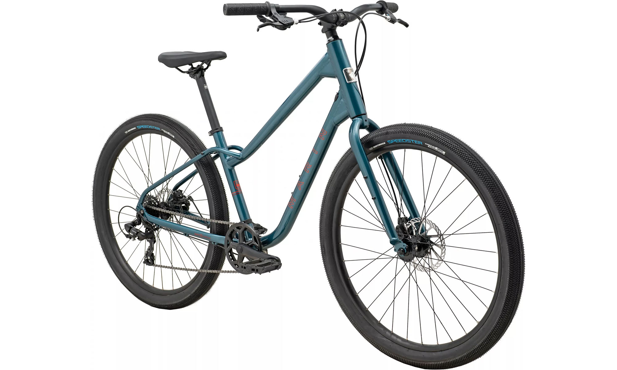 Фотография Велосипед Marin Stinson 1, 27,5", рама L 2025 Gloss Blue/Orange/Charcoal/Red 2