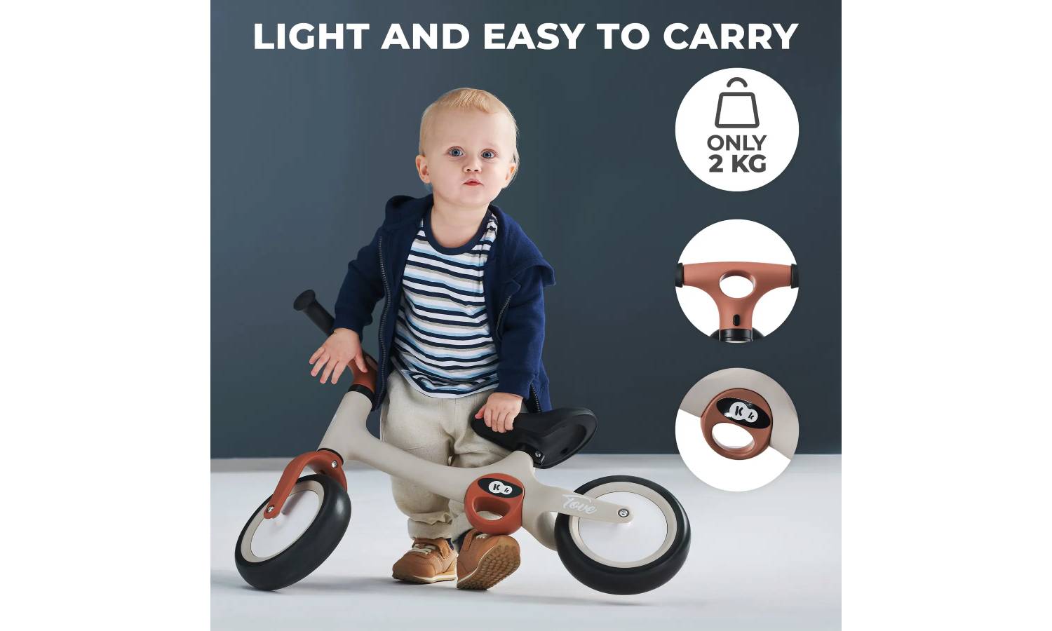 Беговел Kinderkraft Tove Desert Beige 8
