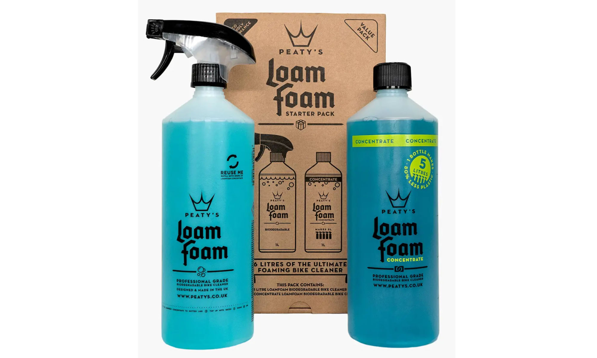 Набор для мойки Peaty's Gift Pack, Wash Degrease Lubricate Dry, шампунь 1L / шампунь концентрат 1L Набор для мойки Peaty's Gift Pack, Wash Degrease Lubricate Dry, шампунь 1L / шампунь концентрат 1L