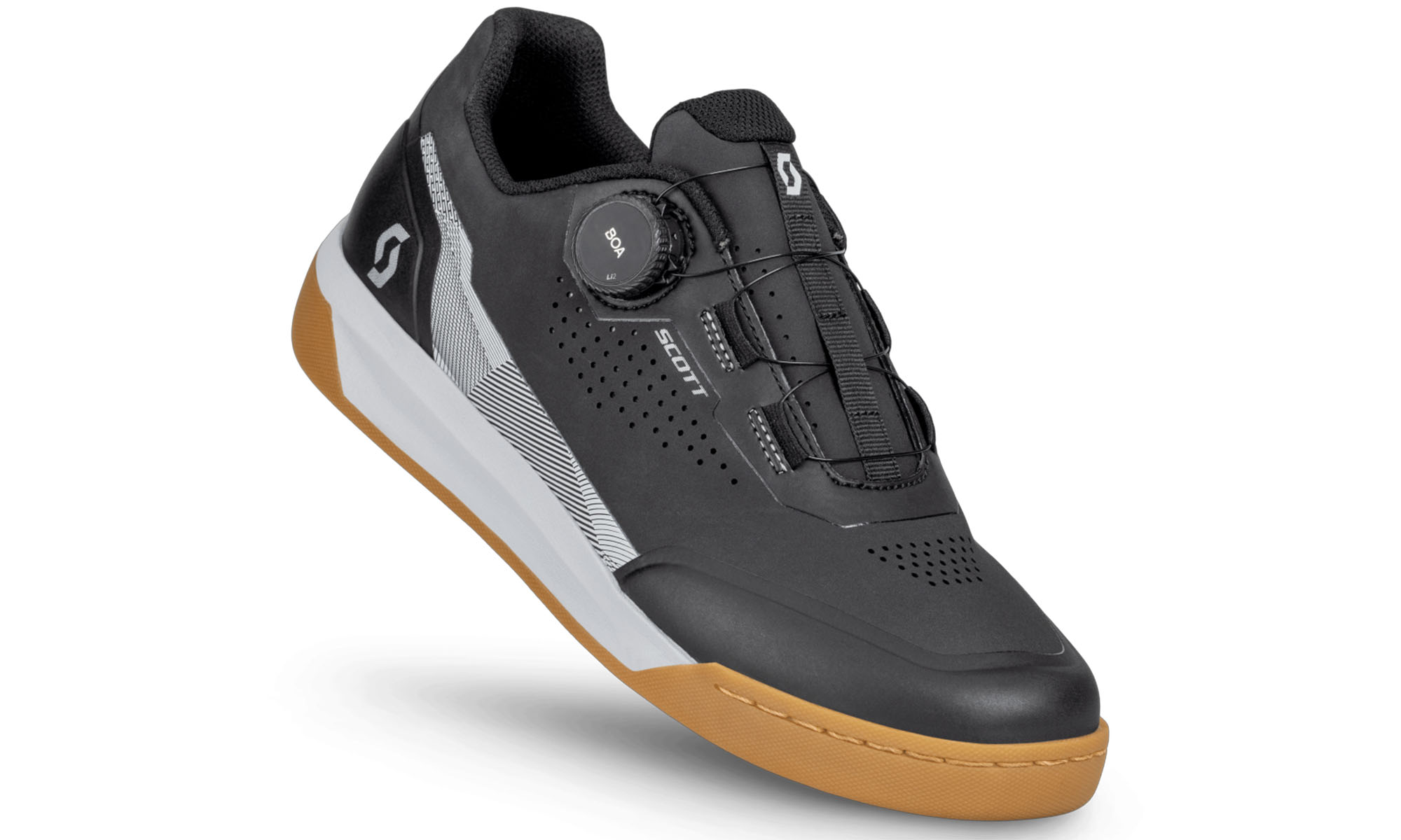 Велотуфли SCOTT MTB VOLT EVO FLAT BOA, черно-белые, размер 43.0 