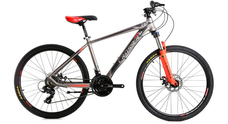 Фотографія Велосипед Crosser Solo 2 26" розмір М рама 17 2021 Сіро-червоний
