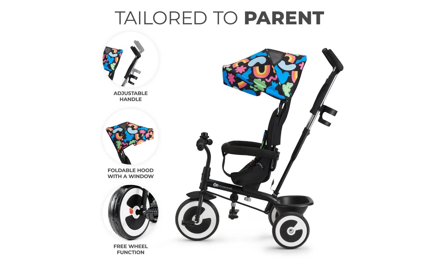 Триколісний велосипед Kinderkraft Aston Happy Shapes 7