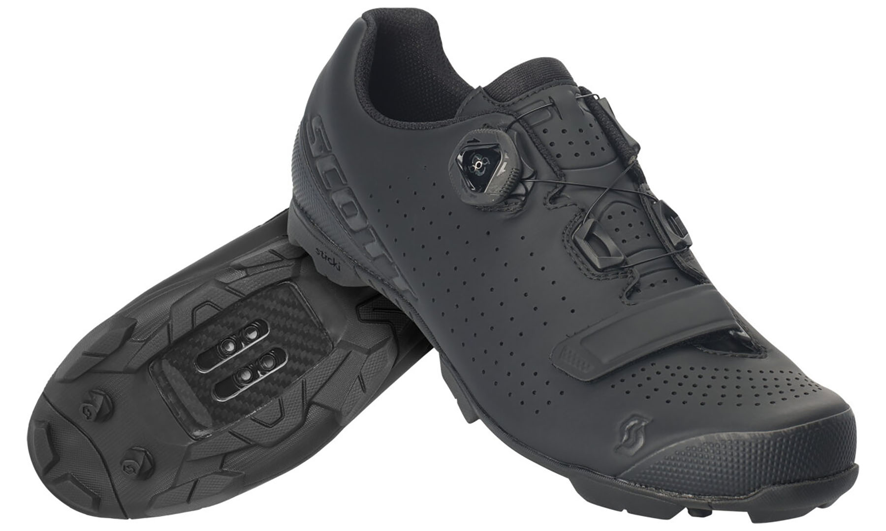 Велотуфли SCOTT MTB VERTEC BOA мат. черный / глянец черный, размер 47 (270597) 