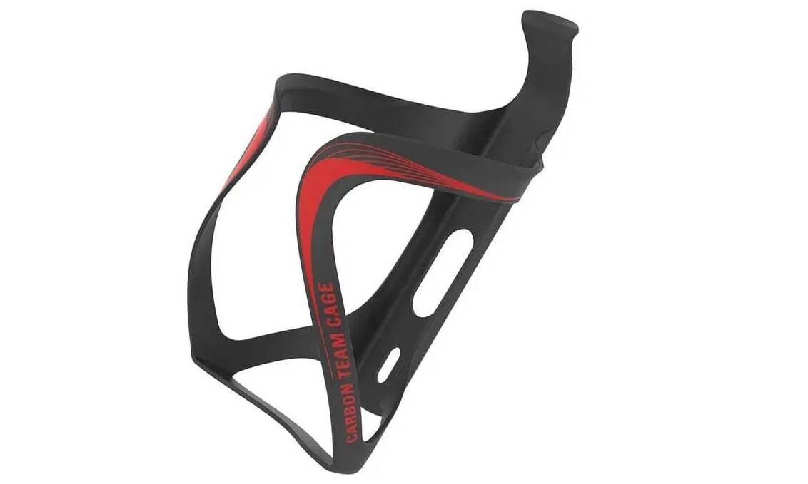 Флягодержатель Lezyne CARBON TEAM CAGE Черный матовый/Красный Y14 