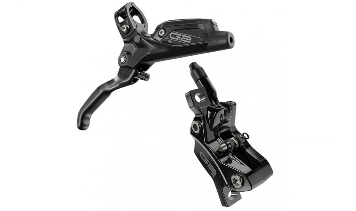 Фотография Тормоз дисковый Sram G2 RE (Reach,E-MTB) Guide Aluminum Lever Code 4Piston Caliper Gloss Black Rear 1800mm Hose (Rotor/Bracket sold separately)A2