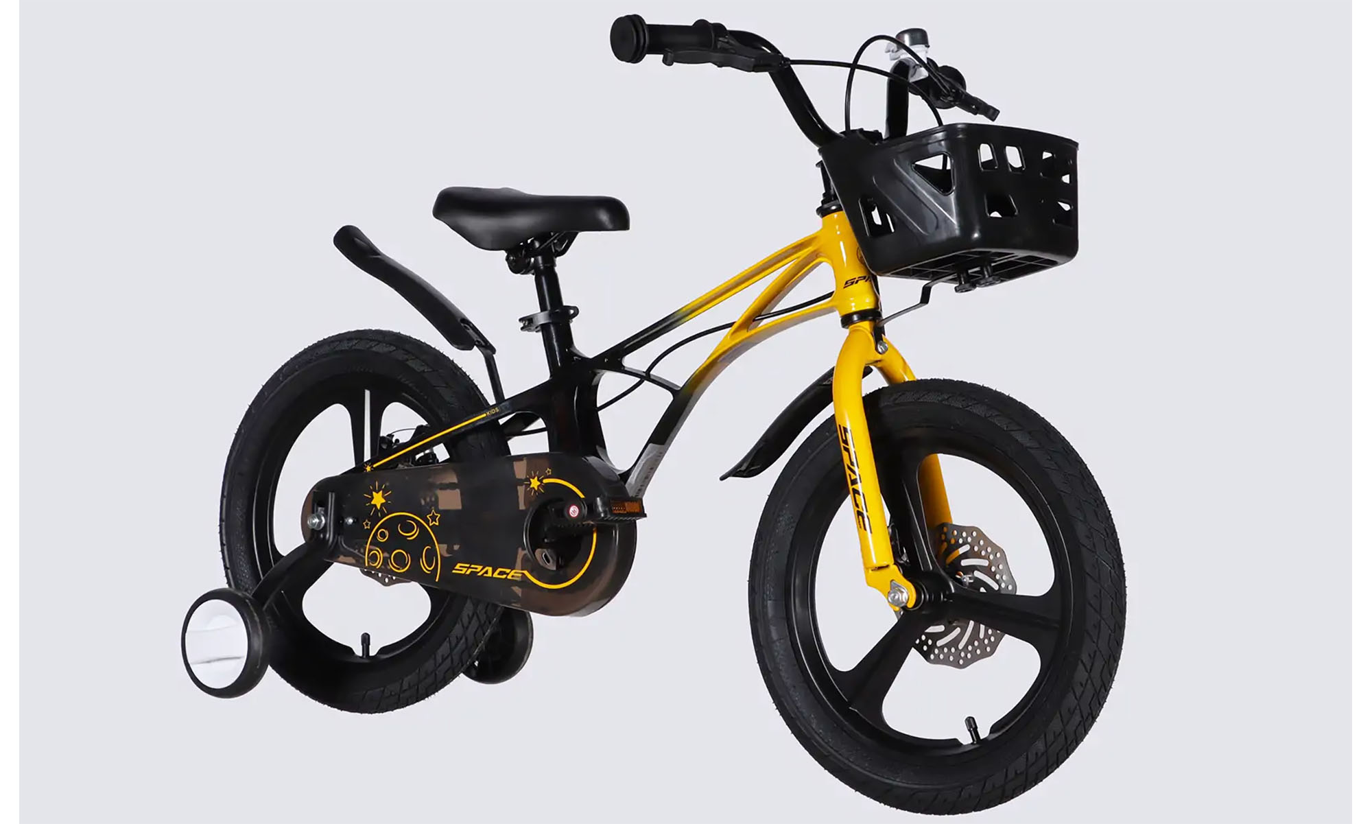 Велосипед SPACE KID ANDROMEDA DD 16", размер XXS, рама-9", год 2026, желто-черный 3 Велосипед SPACE KID ANDROMEDA DD 16", размер XXS, рама-9", год 2026, желто-черный 3