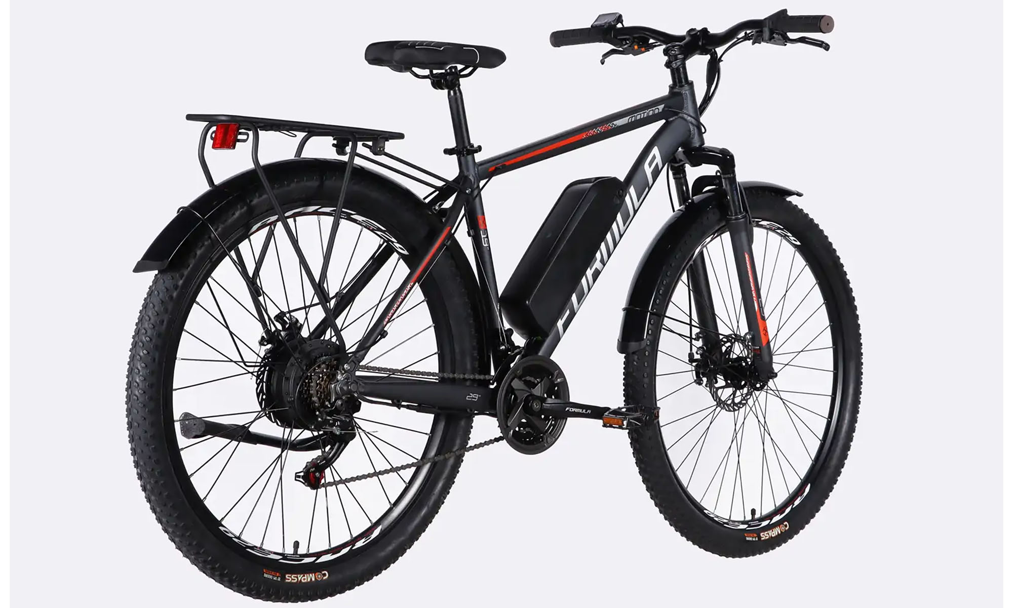 Велосипед с электроприводом Formula eMOTION PLUS DD FR 29", размер L, рама-19", 48B, 15А*ч, 500Вт, год 2026, серо-серебристый (матовый) 3