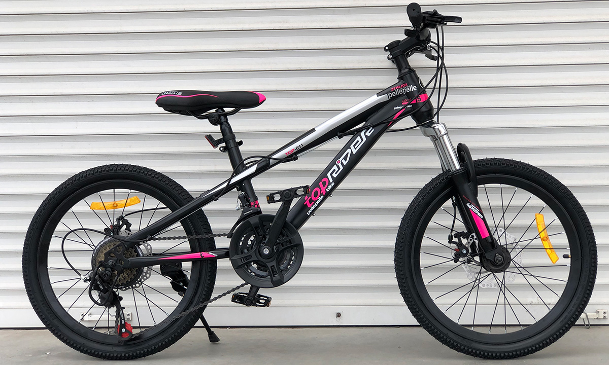 Фотографія Велосипед TopRider PEAK TF611 20" 2020 Чорно-рожевий
