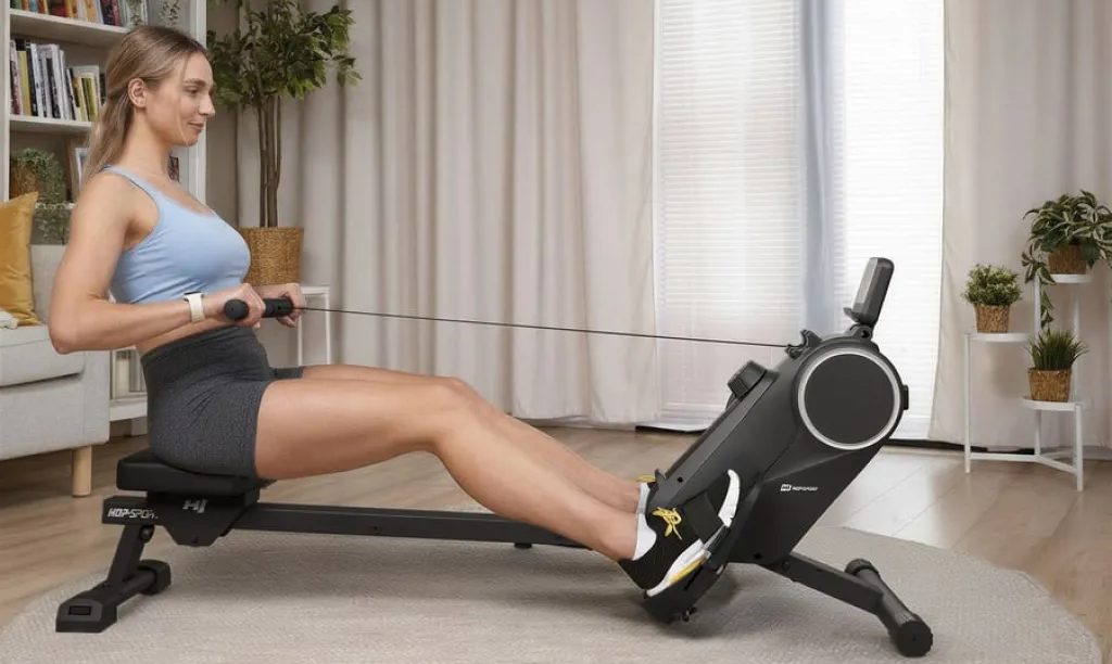 Гребной тренажер Hop-Sport HS-055R Creek магнитный черный 12 Гребной тренажер Hop-Sport HS-055R Creek магнитный черный 12