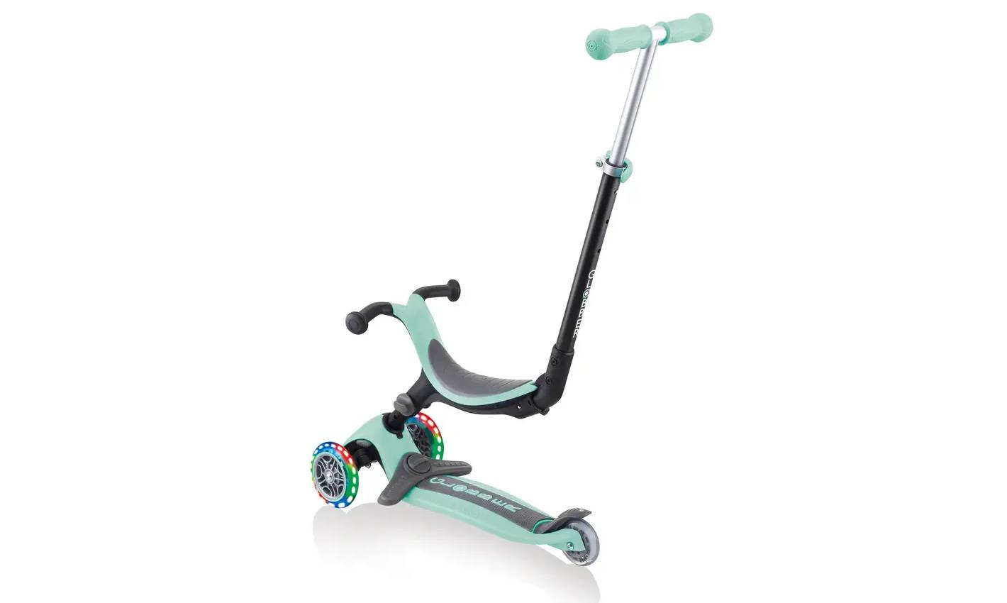 Самокат GLOBBER GO UP FOLDABLE PLUS LIGHTS мятный, 1.5+ 13