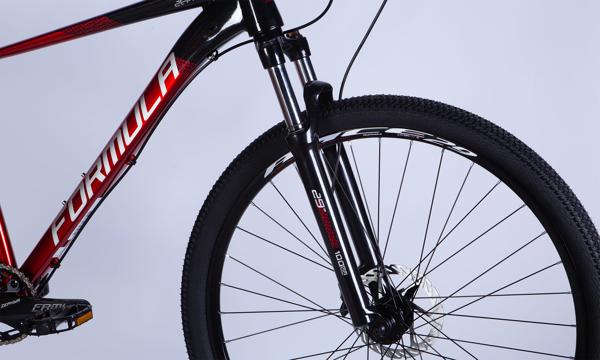 Велосипед Formula ZEPHYR PRO HDD 29", размер XL, рама 21", 2025, черно-красный 3