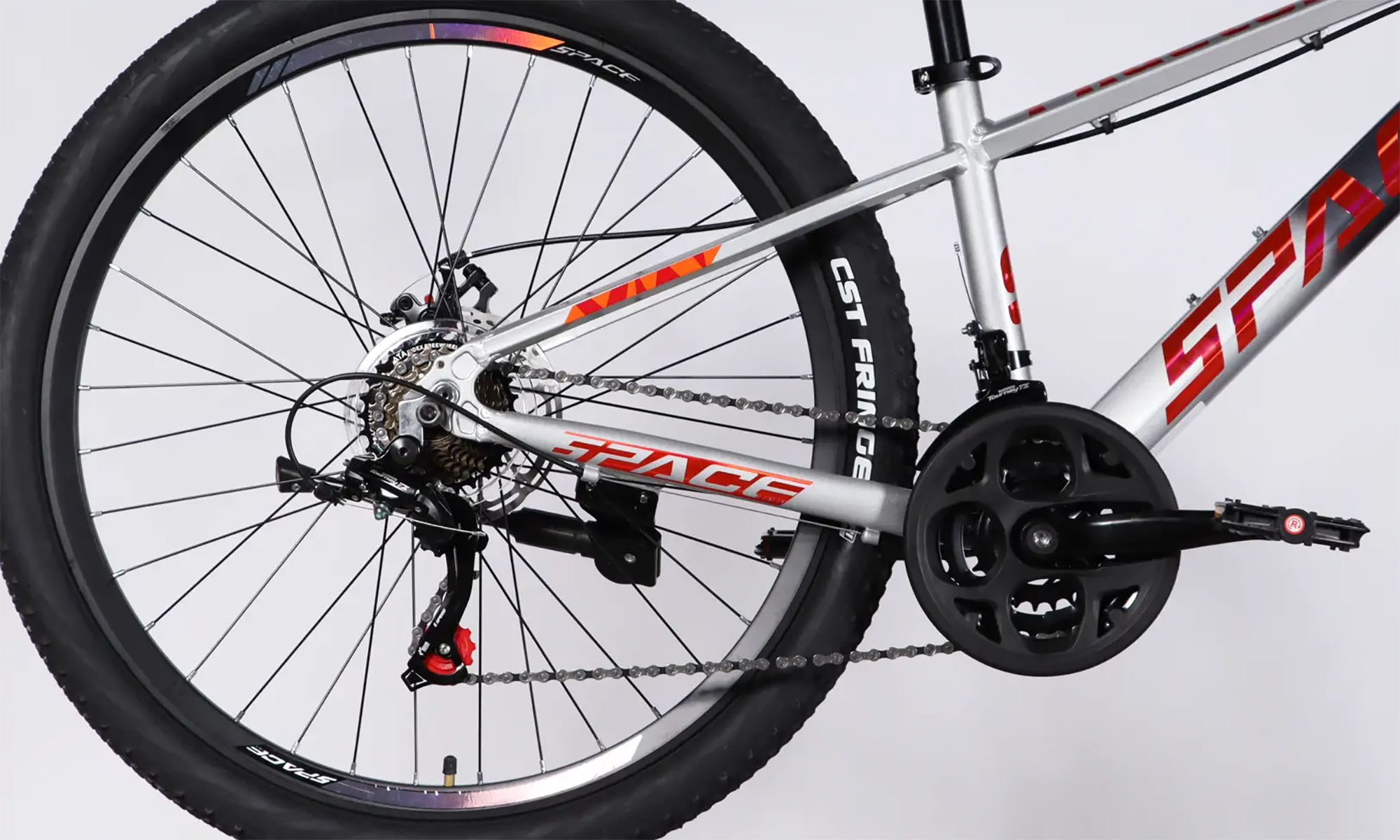 Велосипед SPACE PHAETON DD FR, 26", розмір XS, рама-13", рік 2026, сіро-сріблястий 3