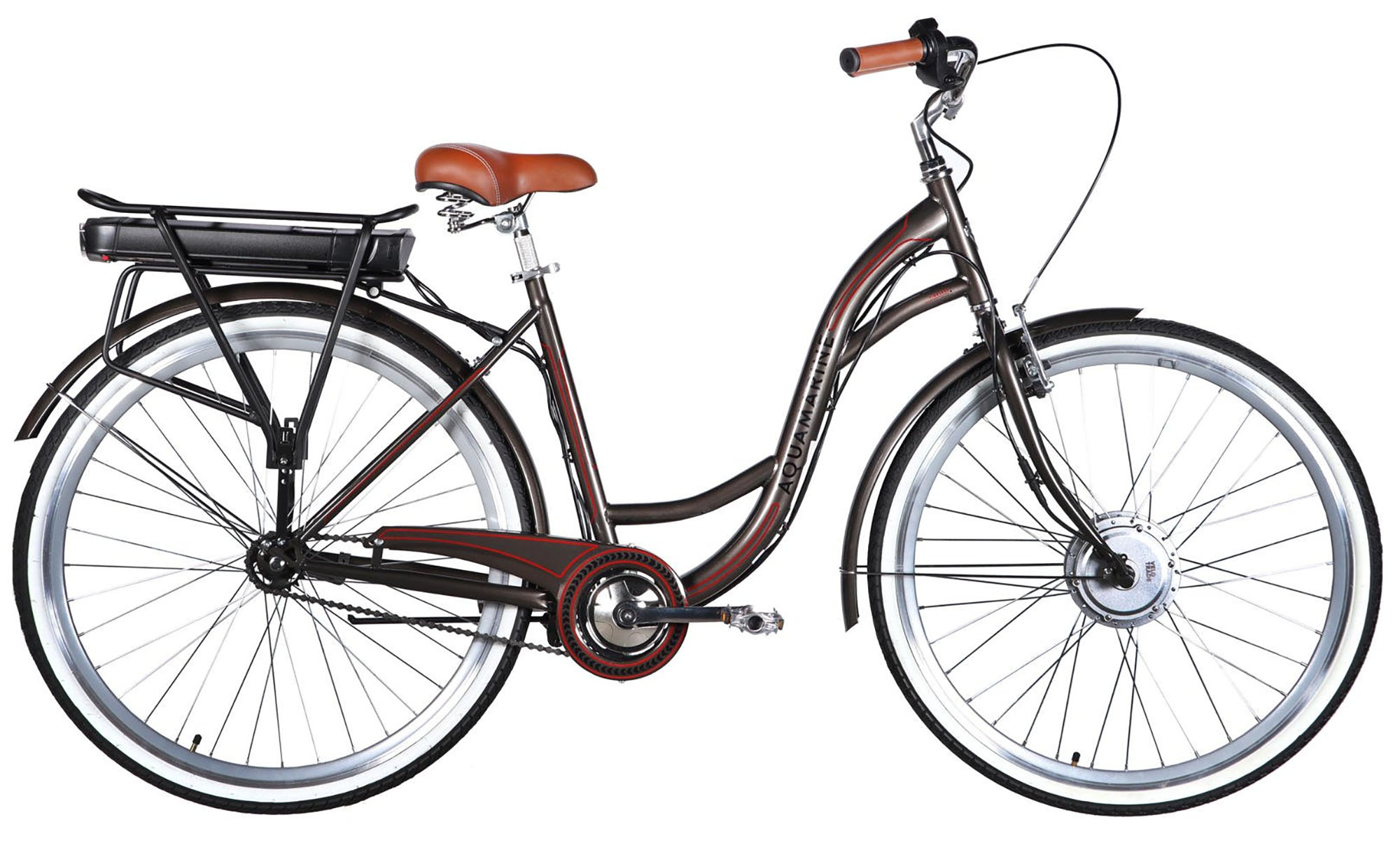 Велосипед с электроприводом Dorozhnik eAQUAMARINE BH 28", размер L, рама-19", 36B, 12.5А*ч, 500Вт, год 2026, серый 