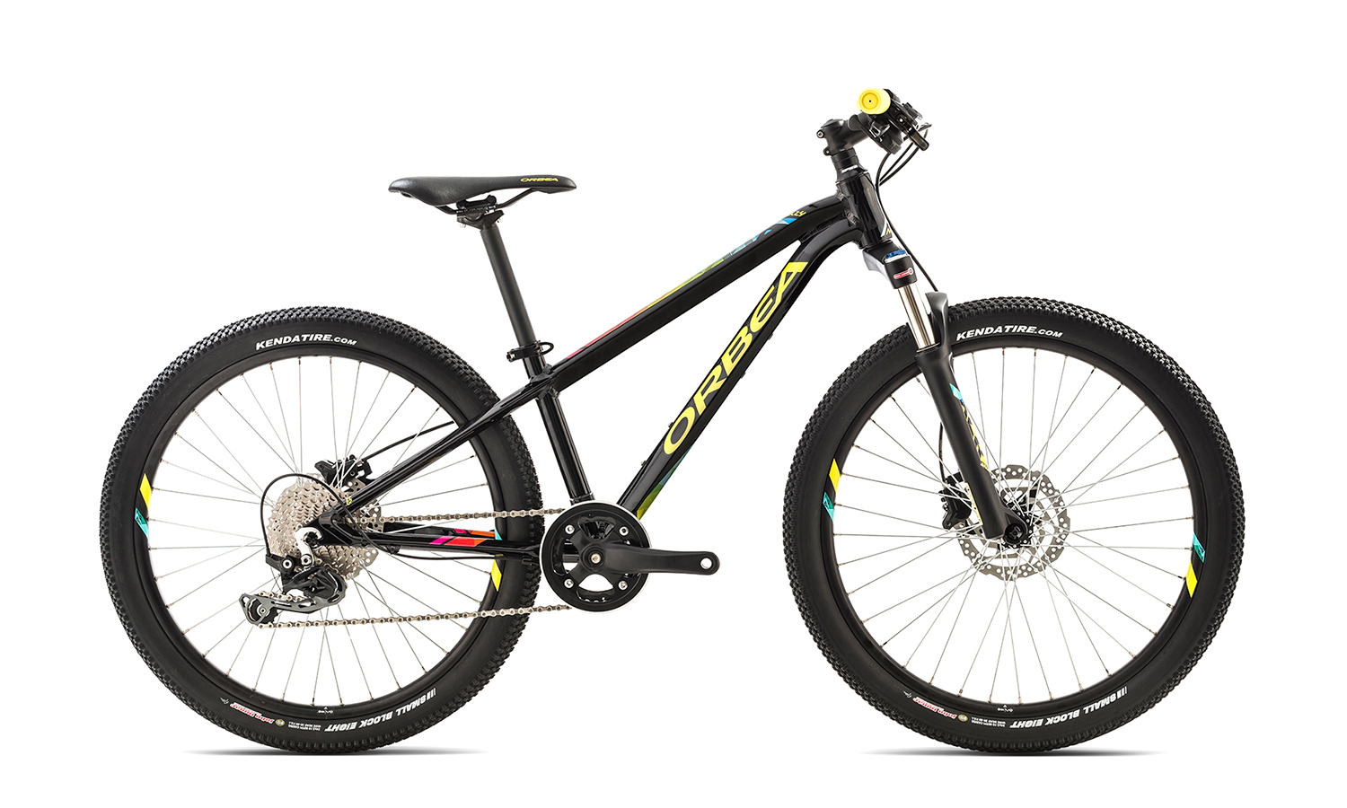 Фотография Велосипед Orbea MX 24 TRAIL (2019) 2019 Черно-салатовый