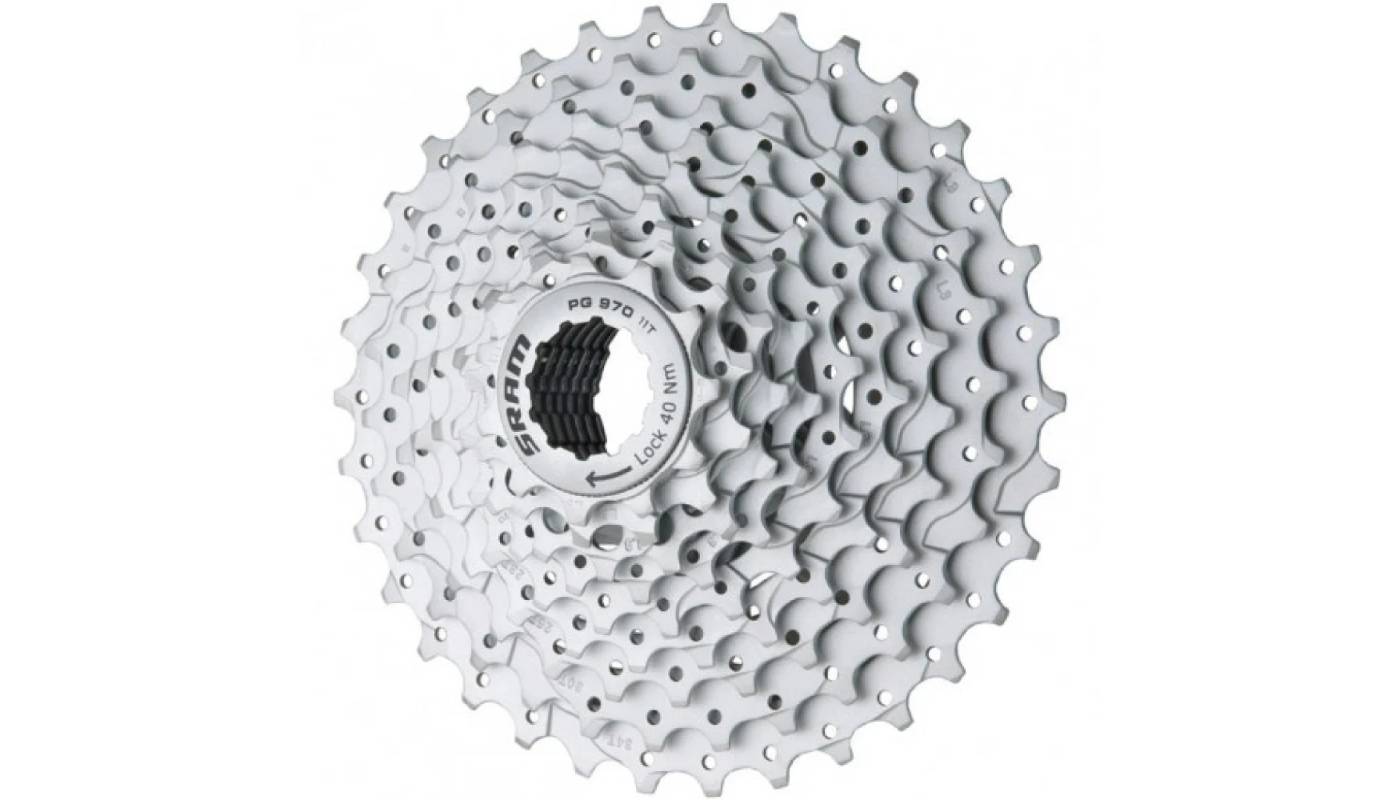 Фотографія Касета SRAM PG-970 11-34, 9шв, сірий