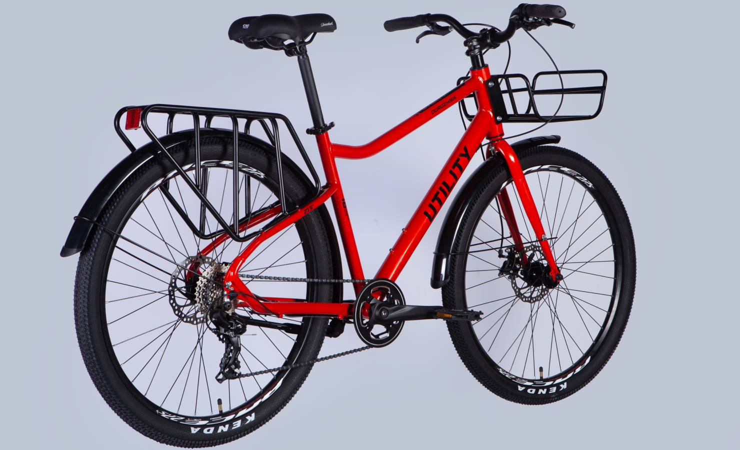 Фотография Велосипед Dorozhnik UTILITY DD 27,5" размер L рама 18,5" 2025 красный 5