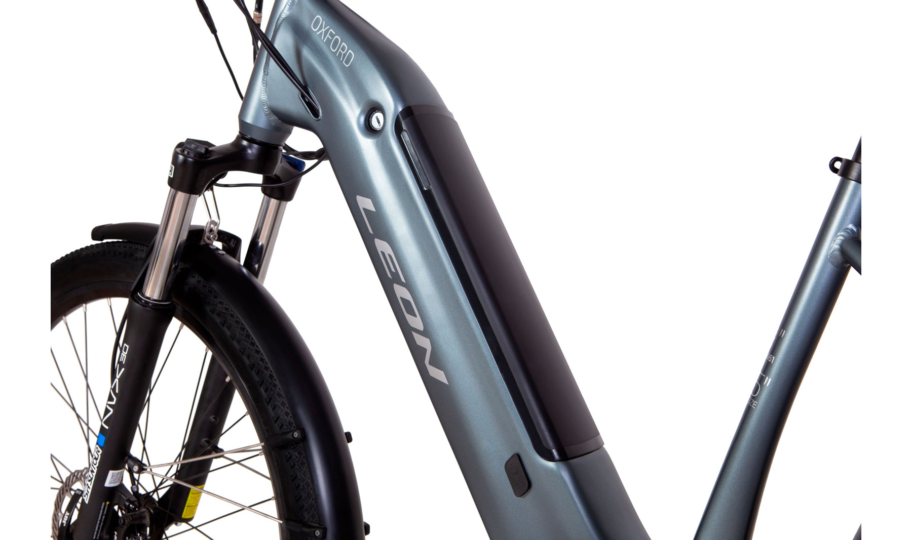 Фотографія Електровелосипед Leon OXFORD 27,5" 500Вт 48В дисплей, САП, 12.8Ач вбудована батарея, 2023 темно-сірий 4