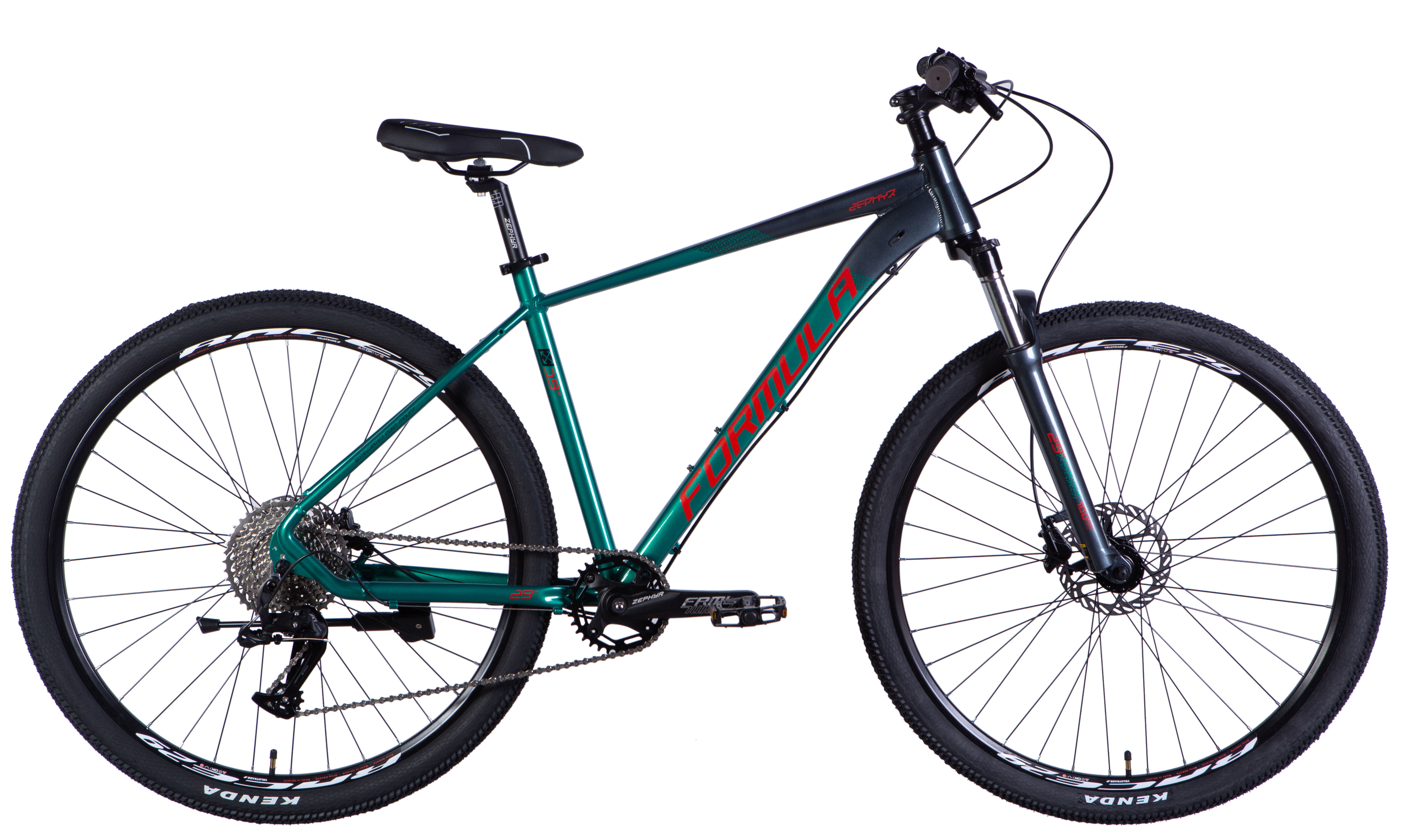 Formula ZEPHYR 1,0 HDD 29 Велосипед, розмір L, рамка 19 ", 2025, темне срібло з зеленим 