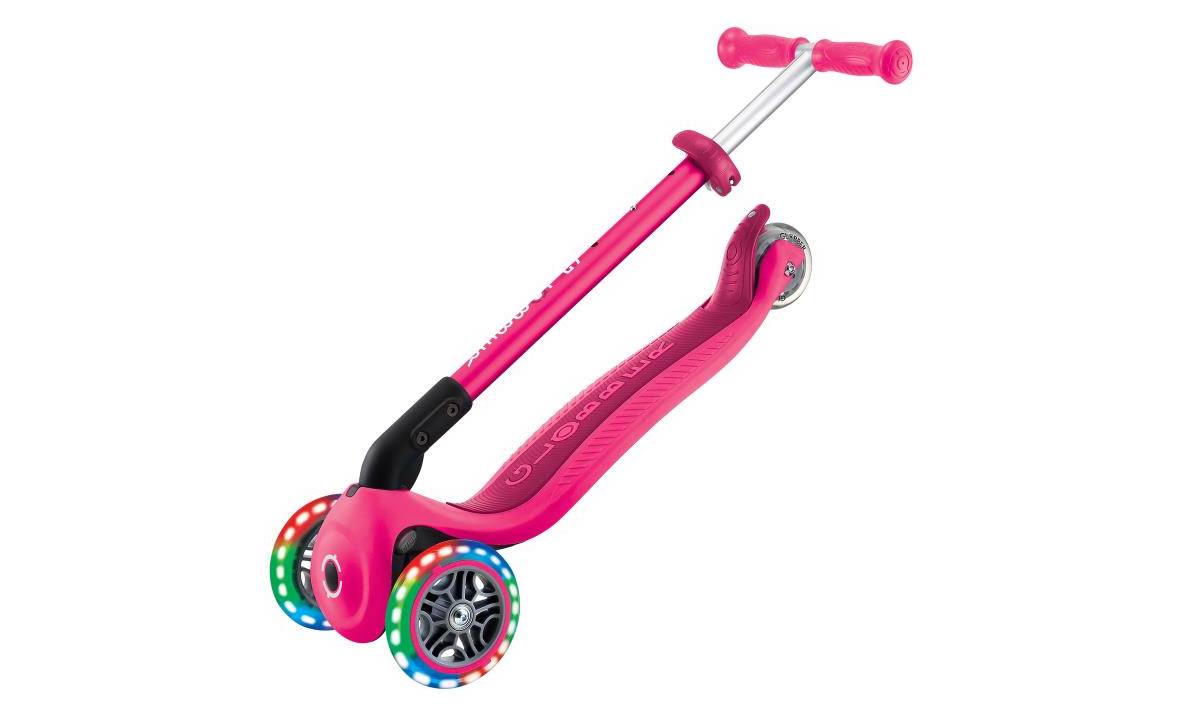 Фотография Самокат GLOBBER PRIMO FOLDABLE LIGHTS, розовый, колеса с подсветкой, 3+ 8