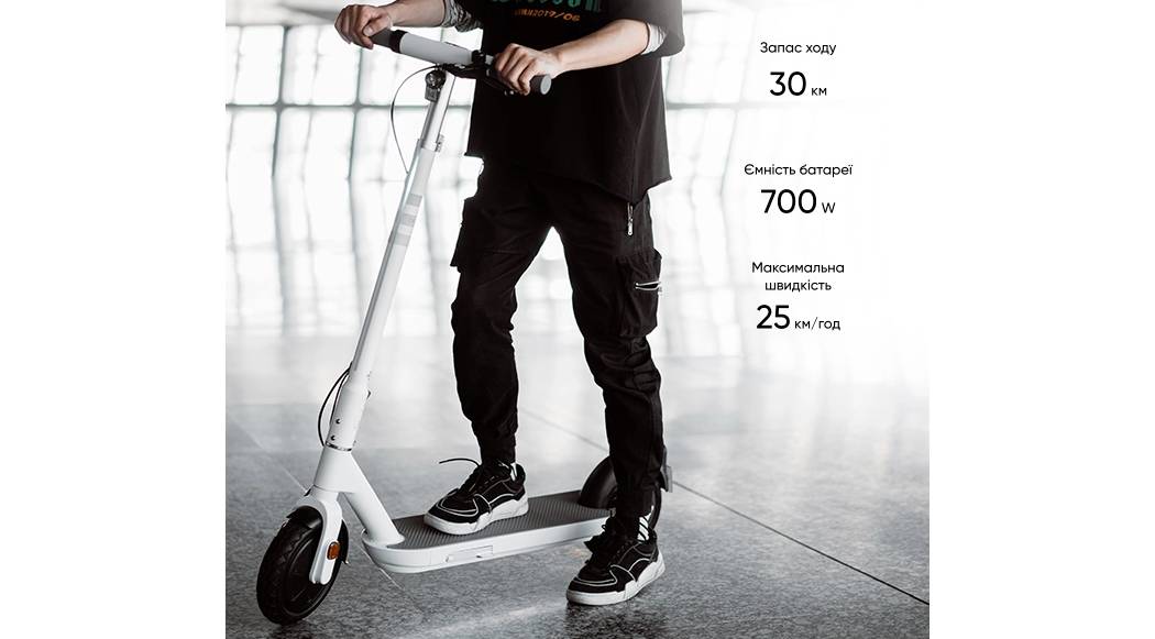 Электросамокат OKAI ES10-NEON Lite 9" 300(600)W, 7.8Ah, NFC, App, белый 9