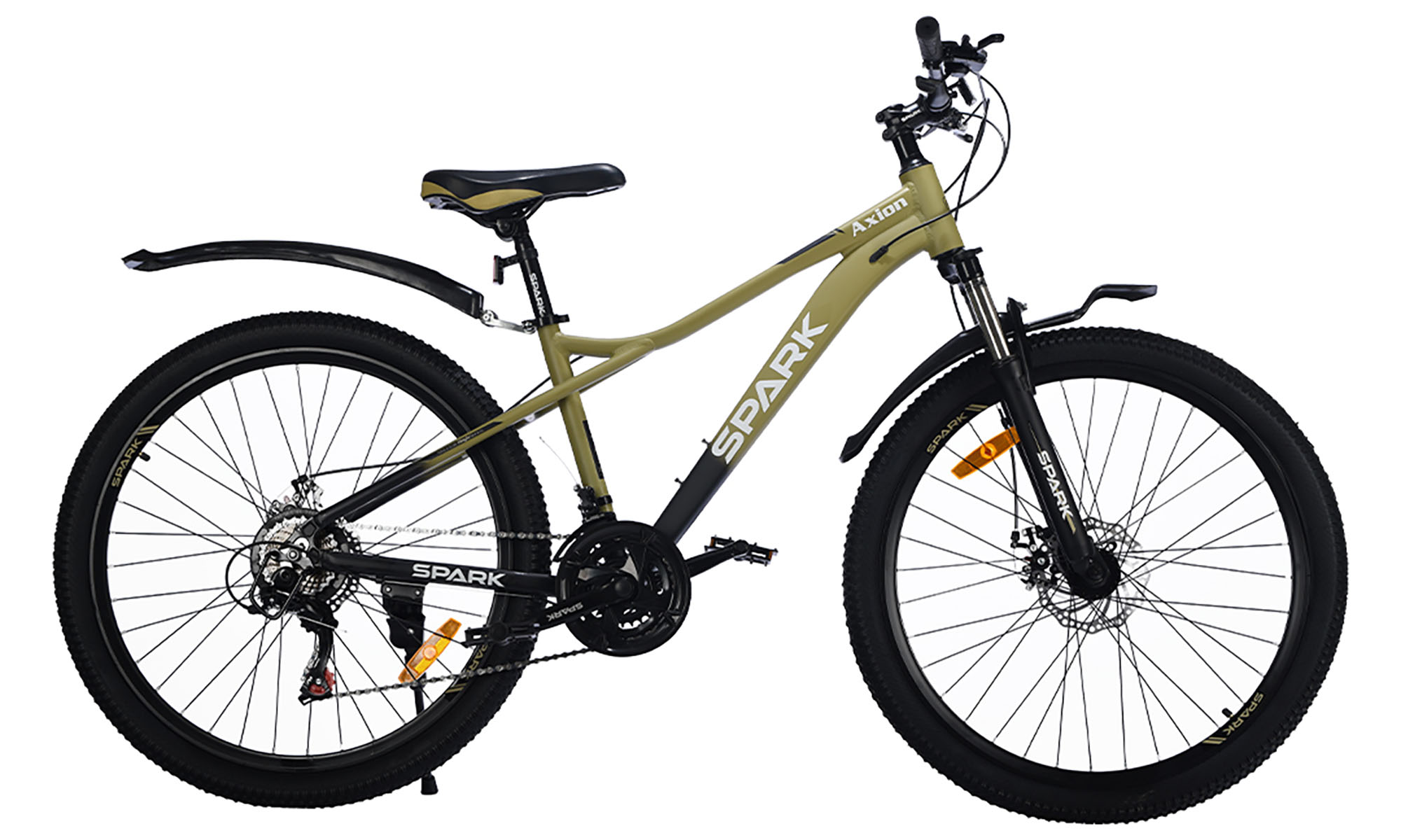 Велосипед SPARK AXION 26", размер S, рама 15", год 2025, оливковый с чёрным 