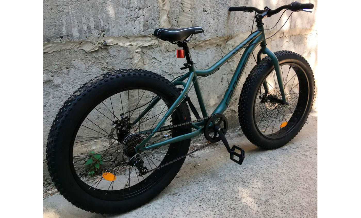 Фотография Велосипед Crosser Fat Bike ST 26" размер S рама 16 2021 Зеленый 6
