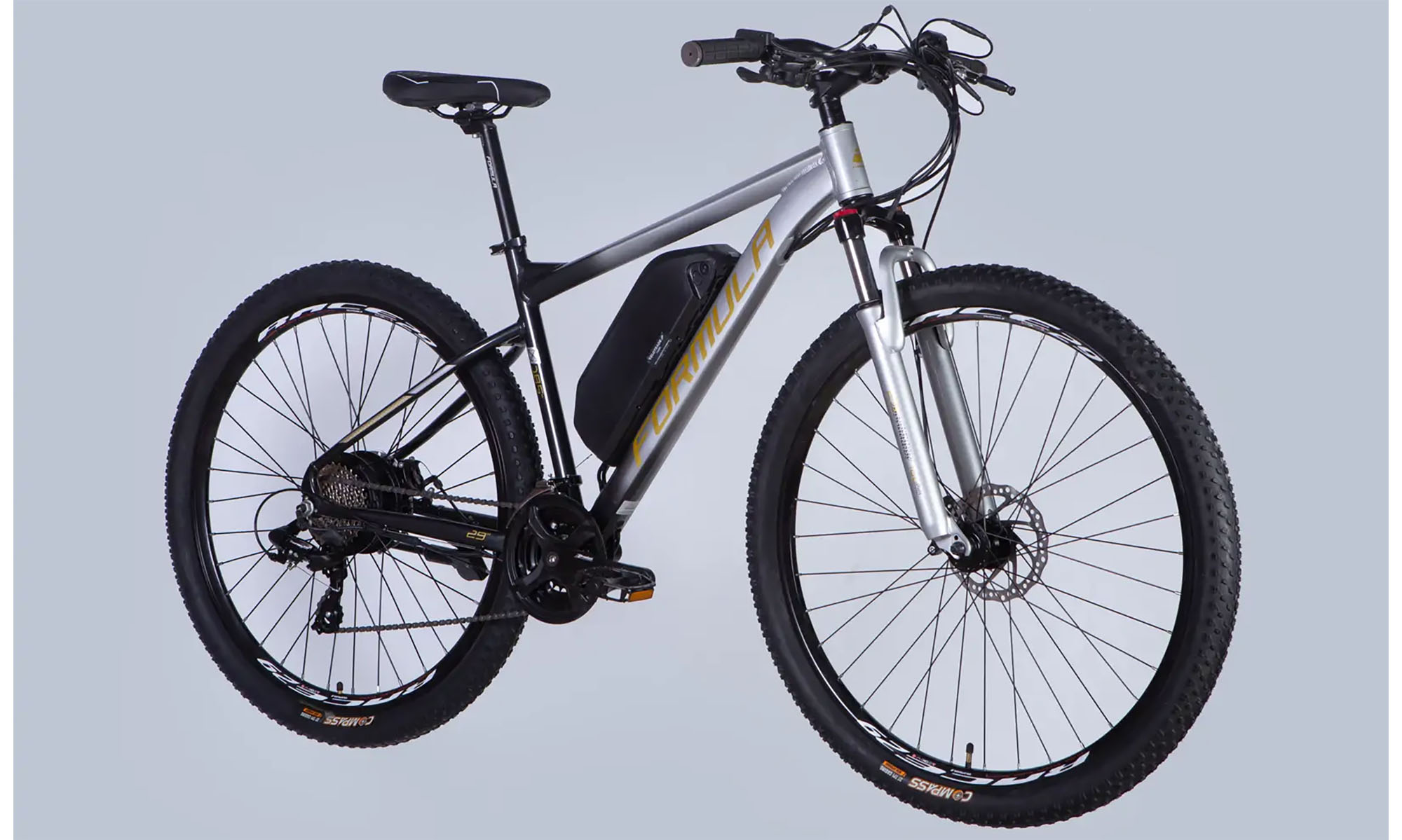 Велосипед с электроприводом Formula eF-1 DD CS 29", размер XL, рама-21", 48B, 17.5А*ч, 500Вт, год 2026, серебристо-черный 5