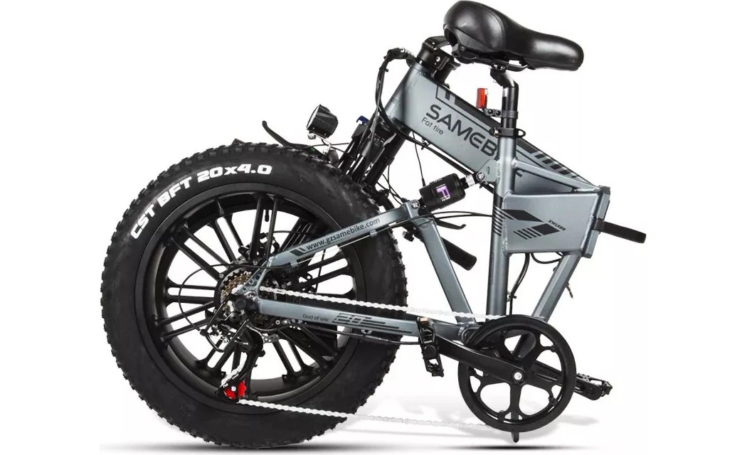 Электровелосипед фэтбайк SAMEBIKE XWLX09 (500 Вт; 10 А/час; 48 В), колеса 20х4", с ручкой газа, черный 2