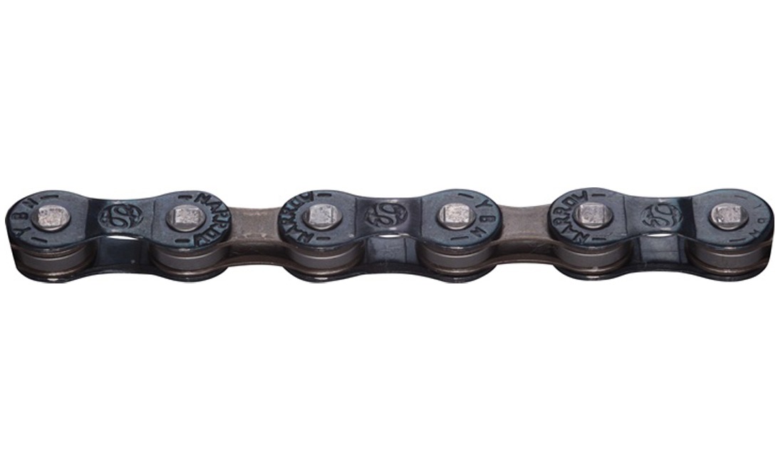 Фотография Цепь ONRIDE P50 7/6 скоростей 116 звеньев Blue/Brown + замок