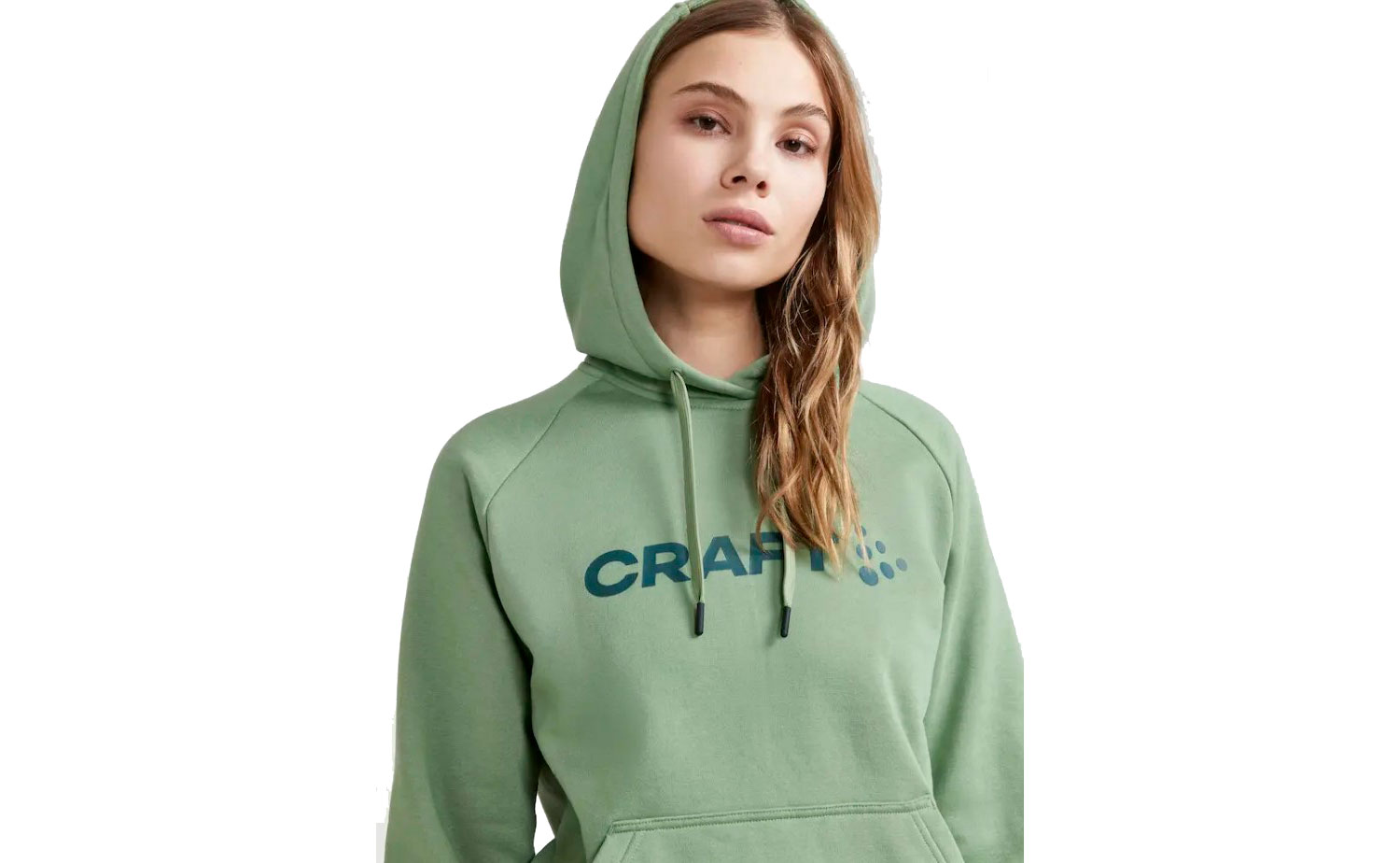 Кофта Craft CORE Craft Hood женская, размер S, сезон AW 22, зеленый 3