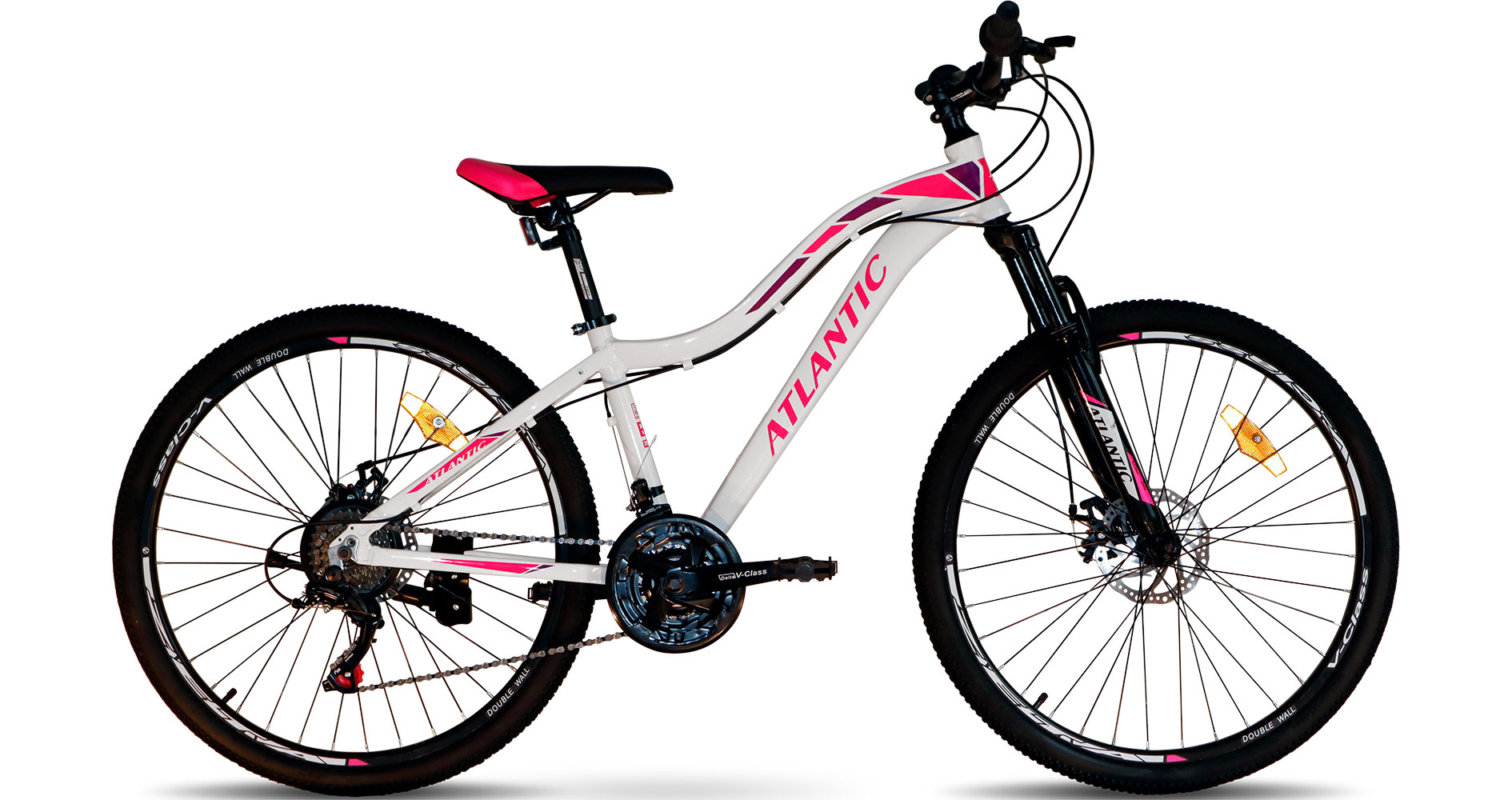 Фотография Велосипед Atlantic Dream NX 26" размер XS рама 14" 2022 Бело-розовый